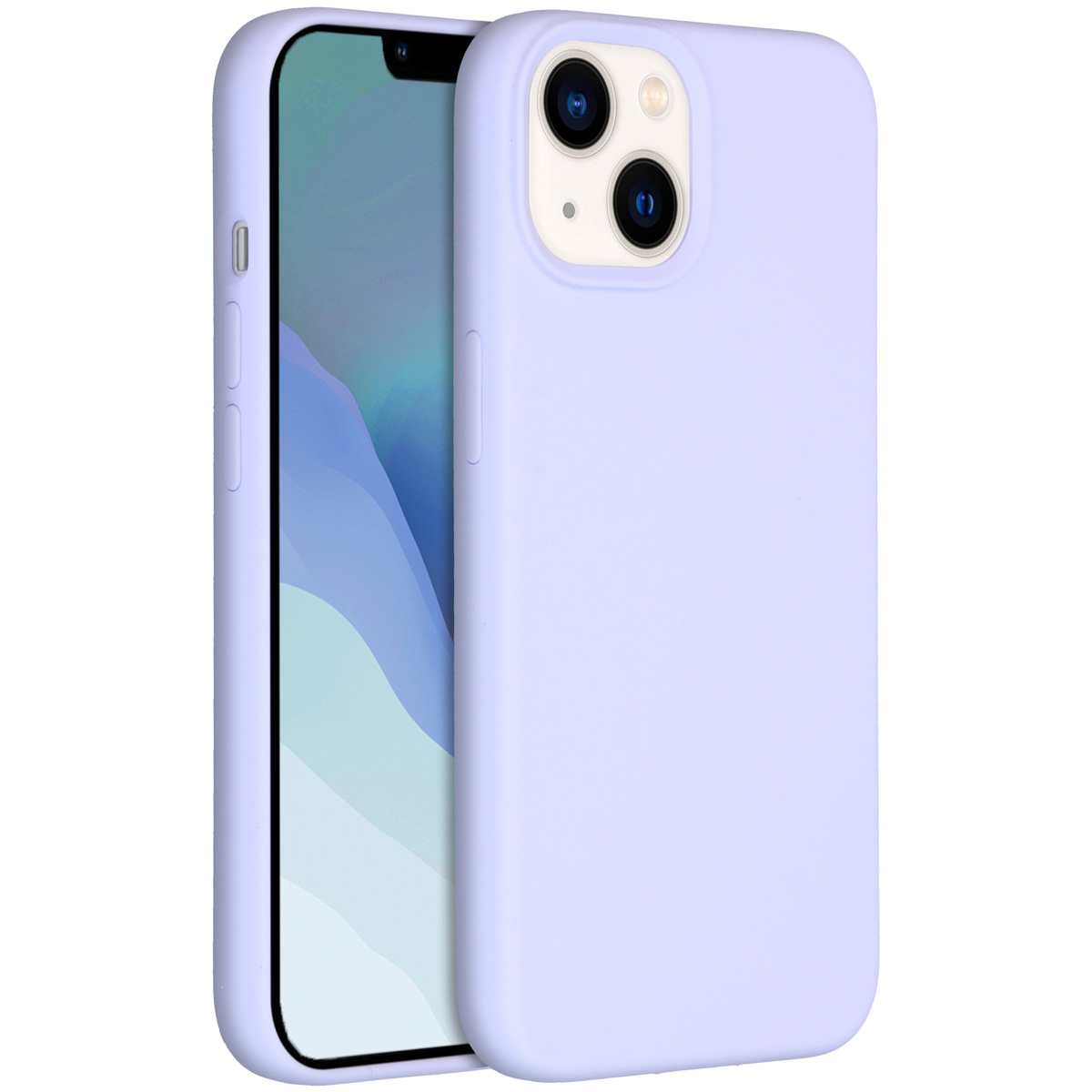 Accezz Liquid Silicone Backcover met MagSafe voor de Apple iPhone 14 / 13 - Paars