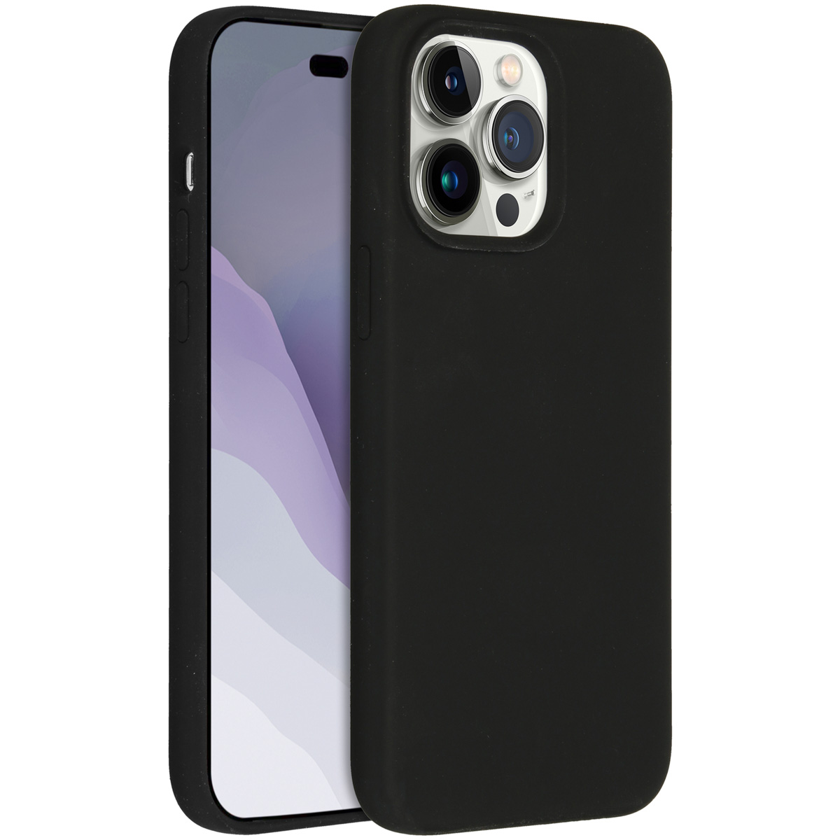 Accezz Coque Liquid Silicone avec MagSafe Apple iPhone 14 Pro Max - Noir