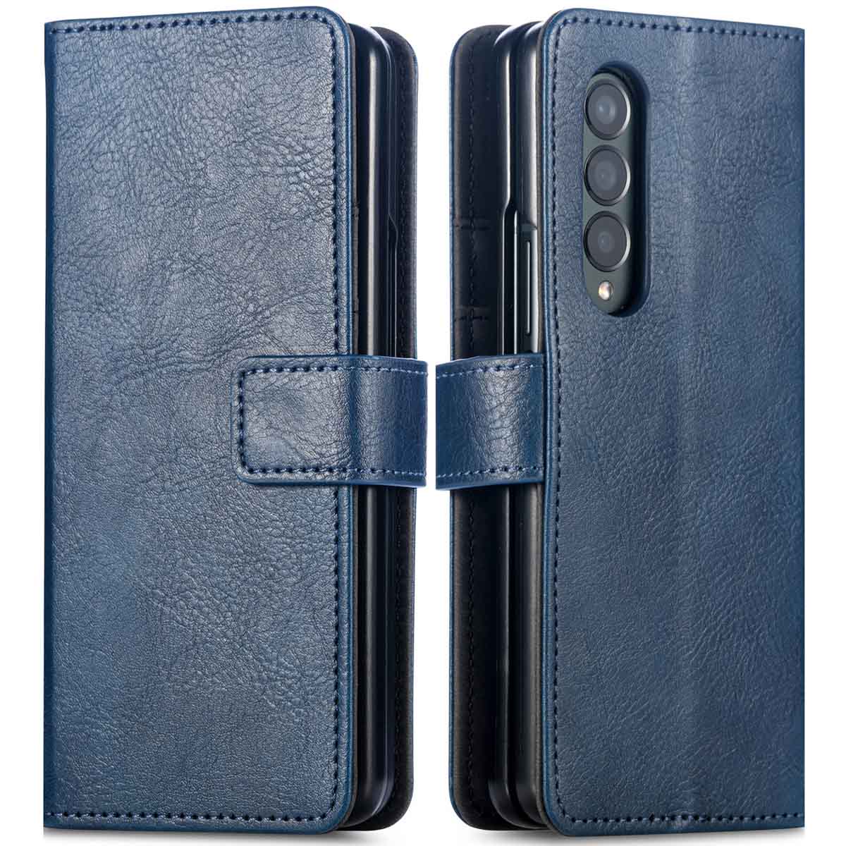 imoshion Luxe Bookcase voor de Samsung Galaxy Z Fold 4 - Donkerblauw