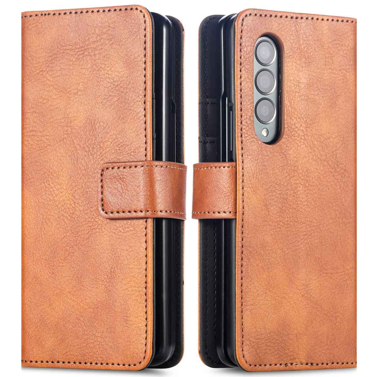 imoshion Luxe Bookcase voor de Samsung Galaxy Z Fold 4 - Bruin