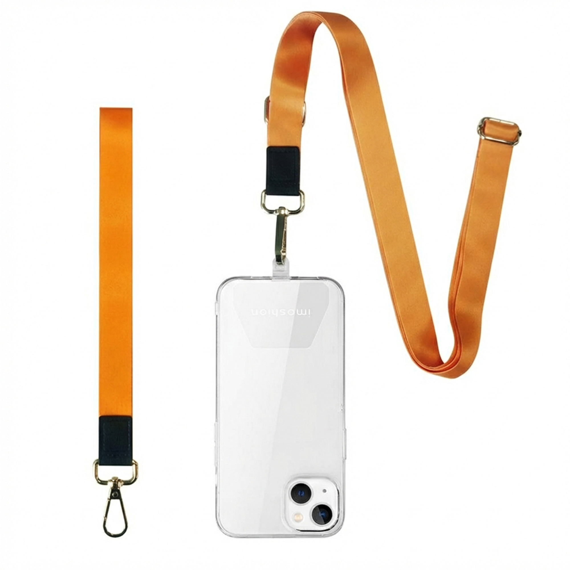 imoshion Universeel verstelbaar telefoonkoord + polsbandje - Oranje