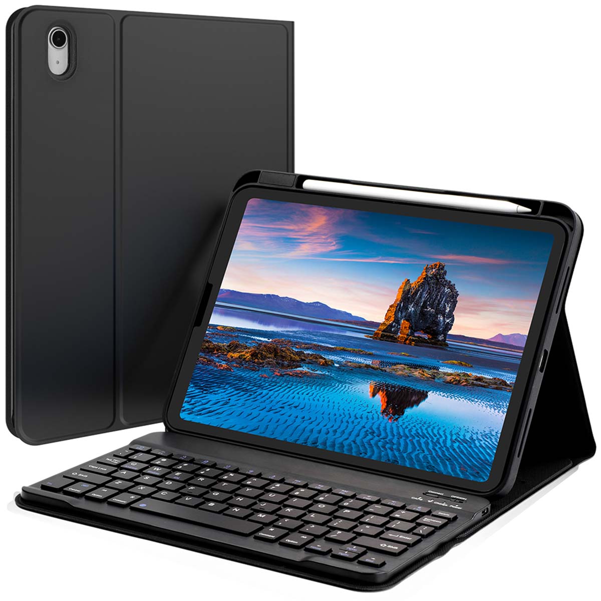 Accezz Bluetooth Keyboard Bookcase voor de Apple iPad 11 (2025) 11 inch A16 / iPad 10 (2022) 10.9 inch - QWERTY / NL - Zwart