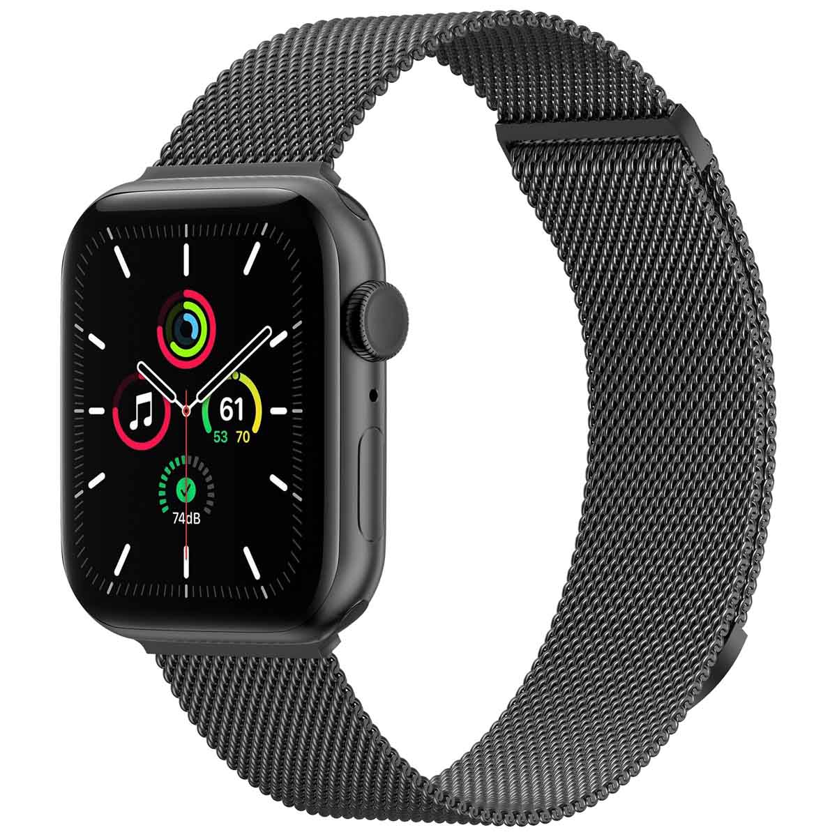 imoshion Bracelet magnétique milanais Apple Watch | 44/45/46/49 mm - Taille S - Noir