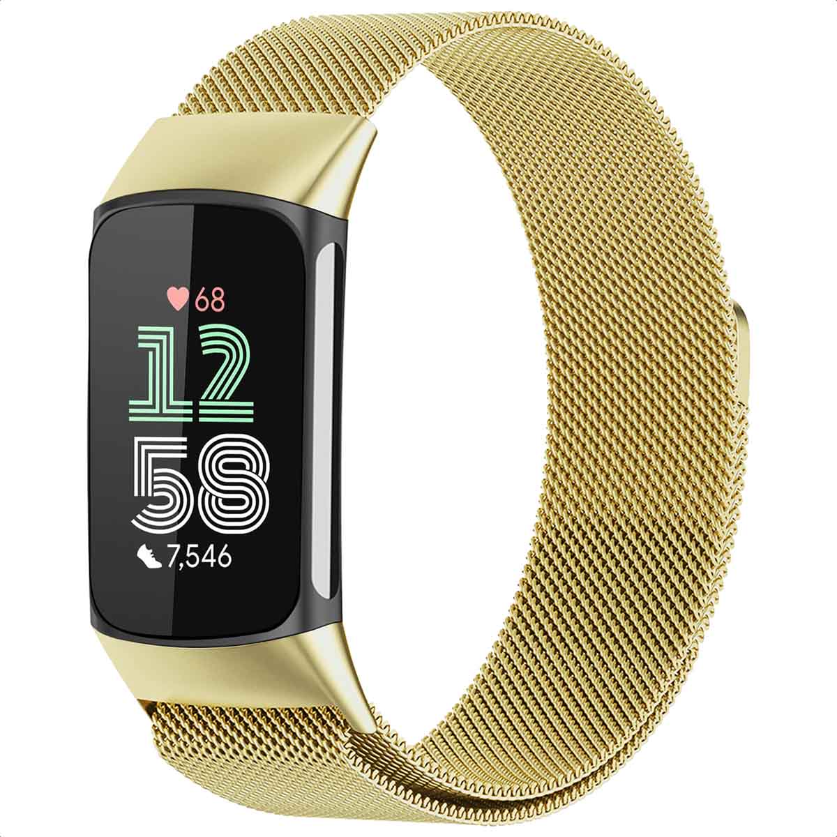 imoshion Bracelet magnétique milanais Fitbit Charge 5 - Taille S - Doré