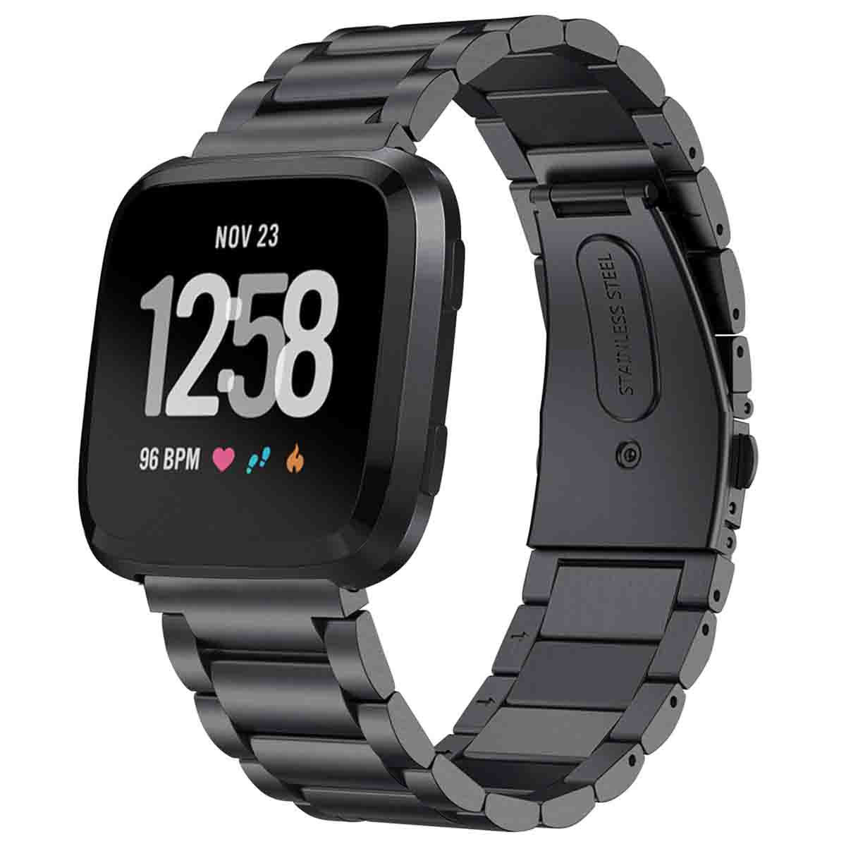 imoshion Bracelet en acier Fitbit Versa / Versa 2 / Versa Lite - Noir