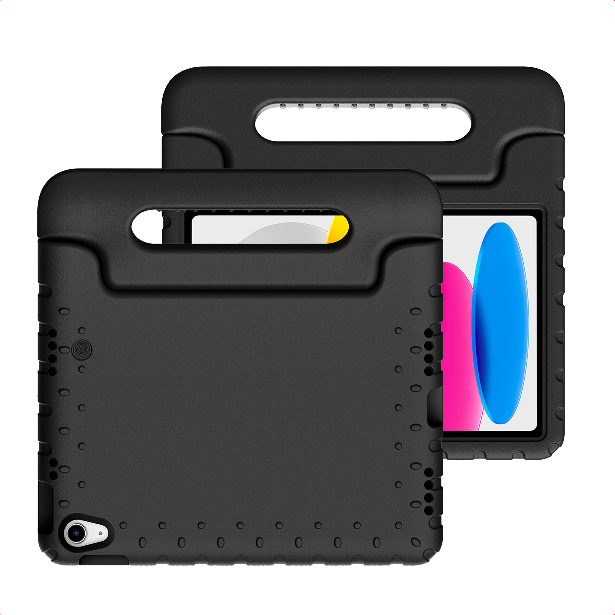 imoshion Coque kidsproof avec poignée Apple iPad 11 (2025) 11 pouces A16 / iPad 10 (2022) 10.9 pouces - Noir