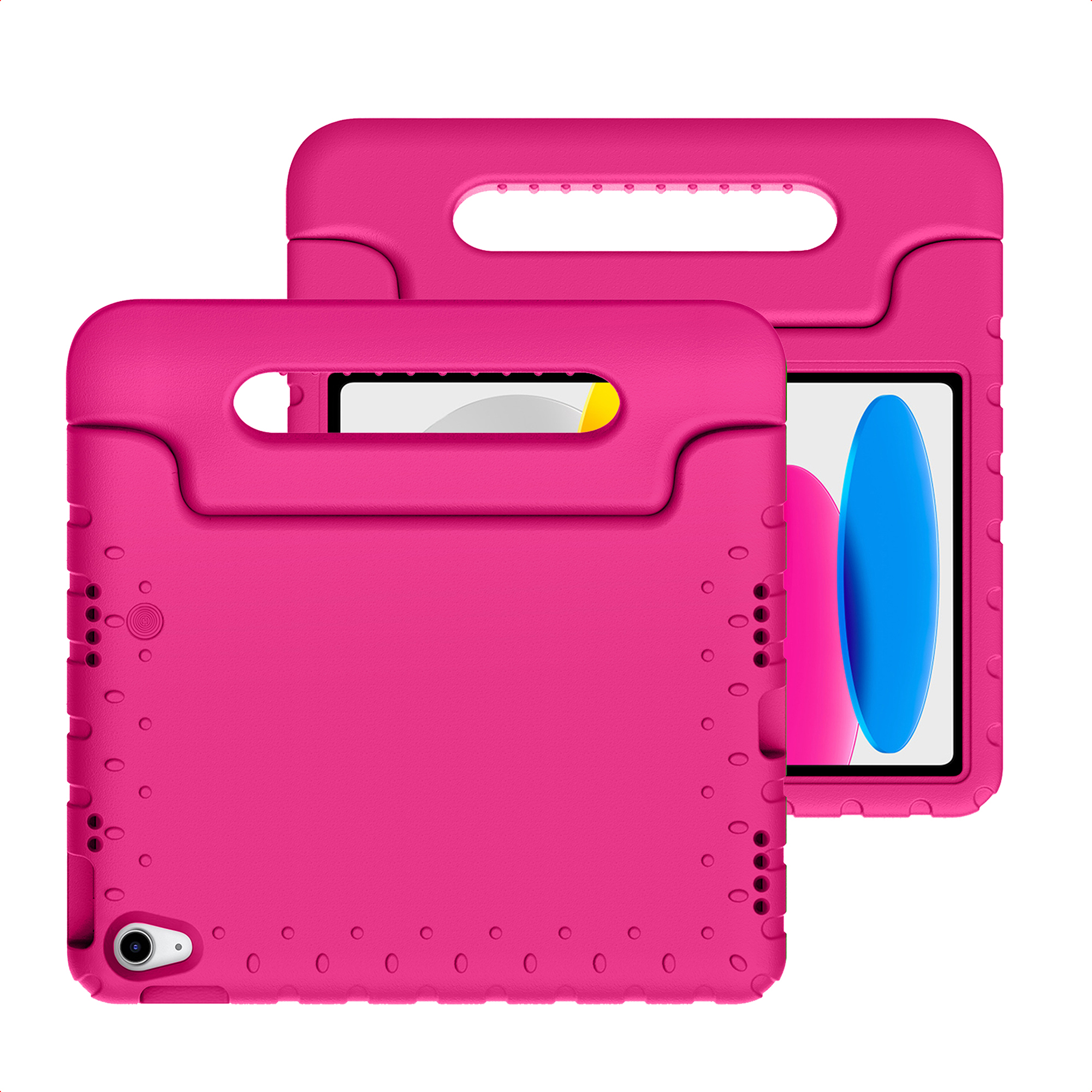 imoshion Kidsproof Backcover met handvat voor de Apple iPad 11 (2025) 11 inch A16 / iPad 10 (2022) 10.9 inch - Roze