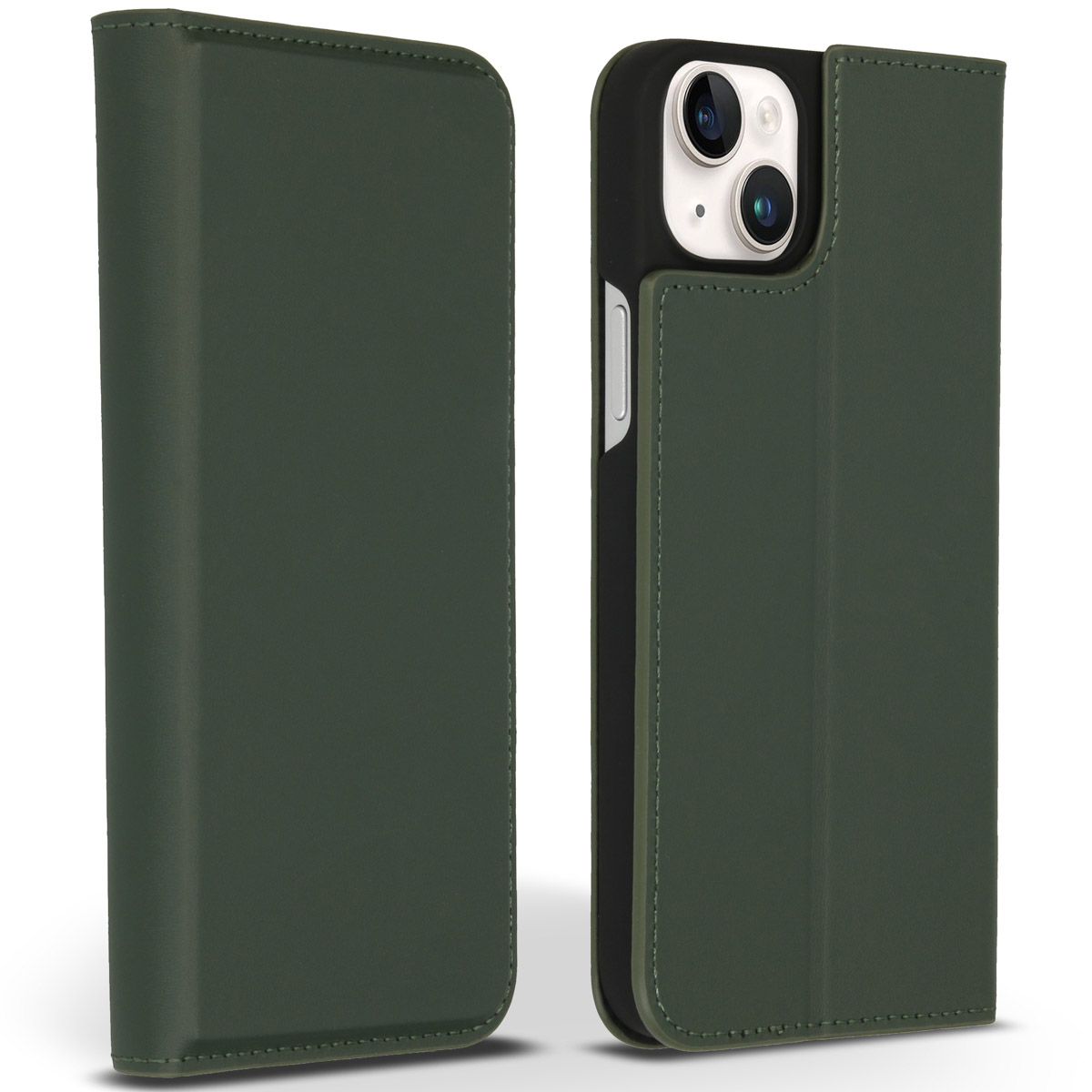 Accezz Premium Leather Slim Bookcase voor de Apple iPhone 14 Plus - Groen