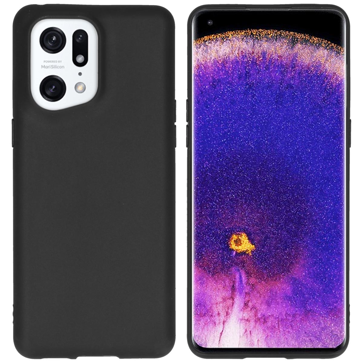 imoshion Coque Couleur Oppo Find X5 Pro 5G - Noir