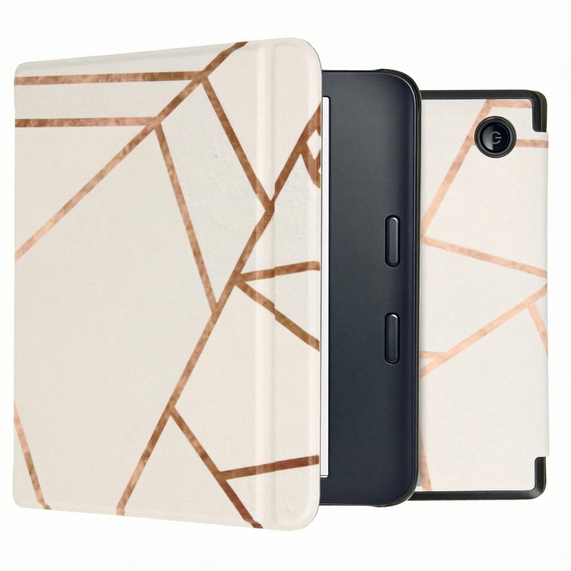 imoshion Design Slim Hard Case Sleepcover met stand voor de Kobo Libra 2 / Tolino Vision 6 - White Graphic