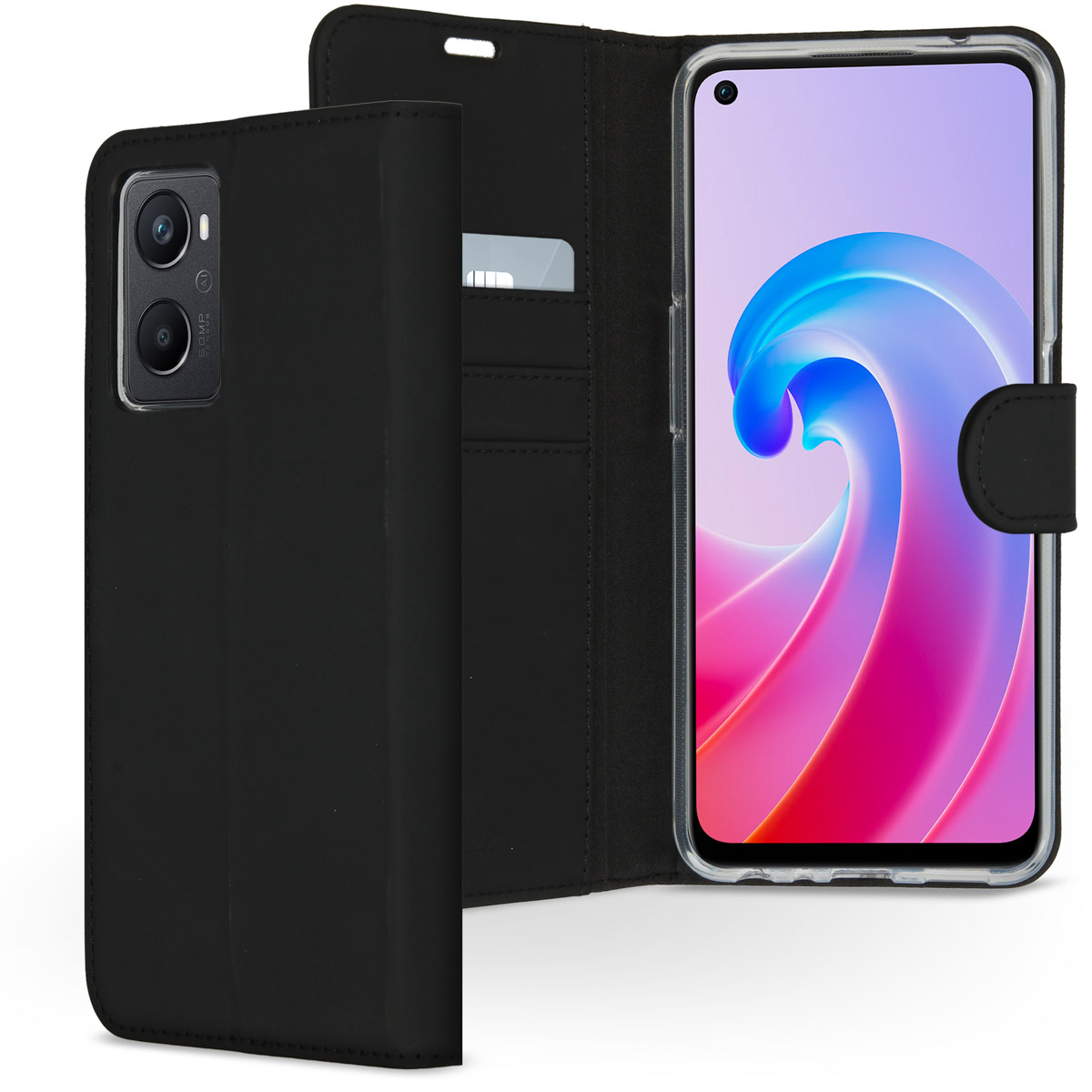 Accezz Étui de télephone Wallet Oppo A96 5G - Noir