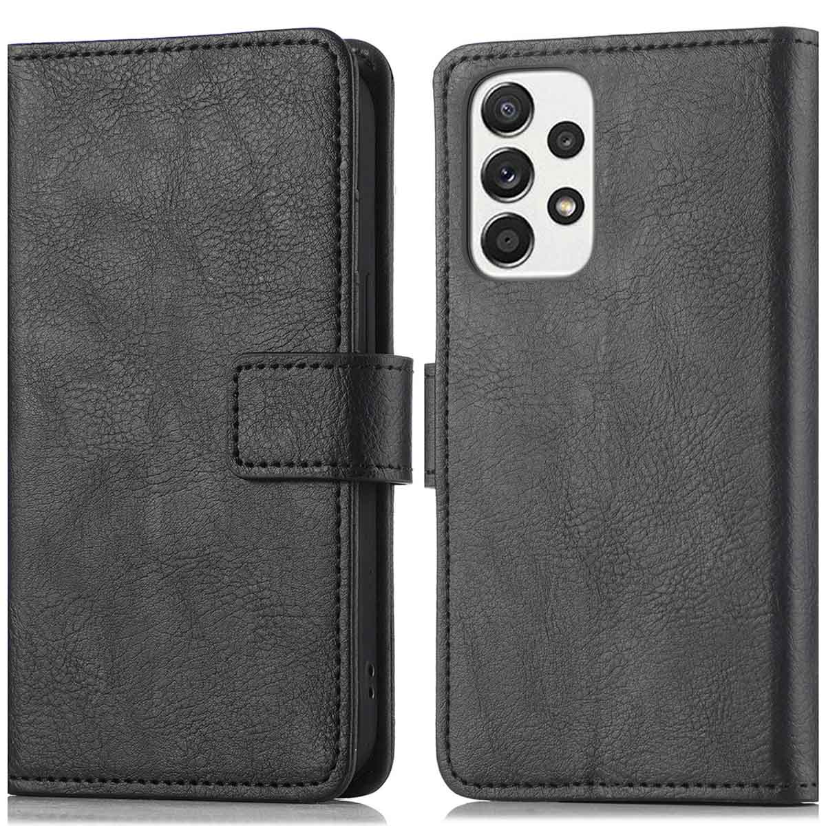 imoshion Coque à rabat de luxe Samsung Galaxy A33 - Noir
