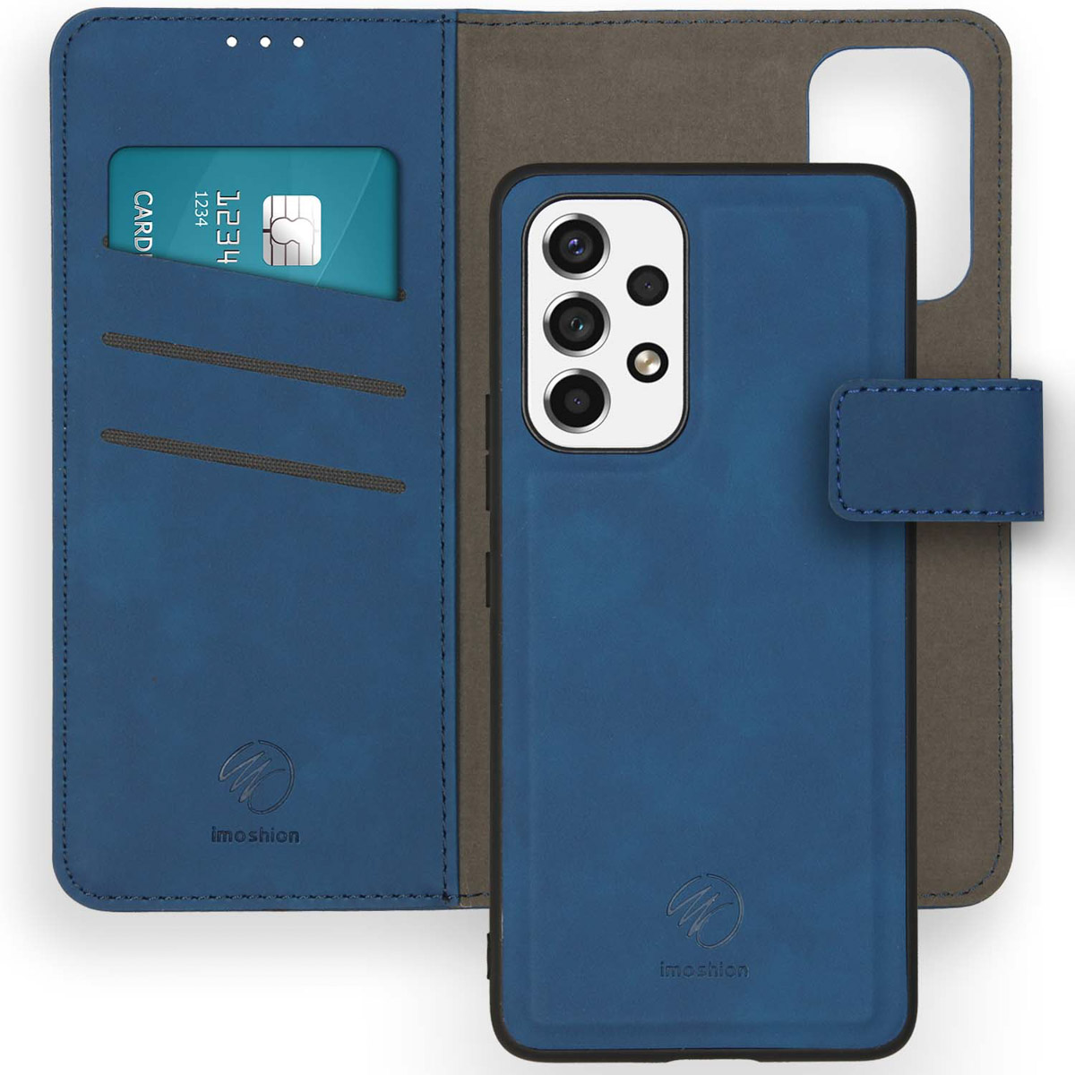 imoshion Etui de télephone luxe 2-en-1 amovible Samsung Galaxy A53 - Bleu