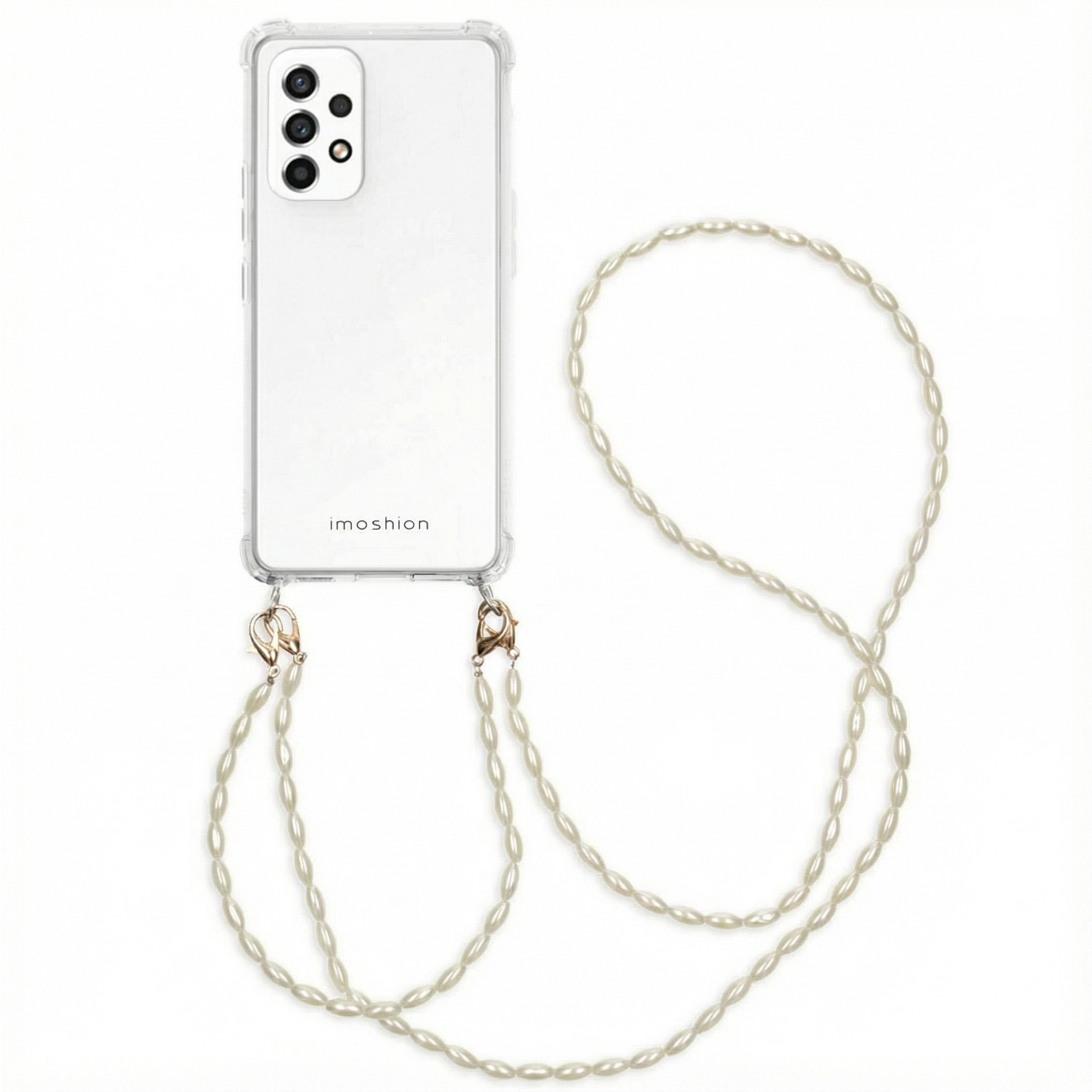 imoshion Backcover met koord + armband - Parels voor de Samsung Galaxy A53 - Transparant