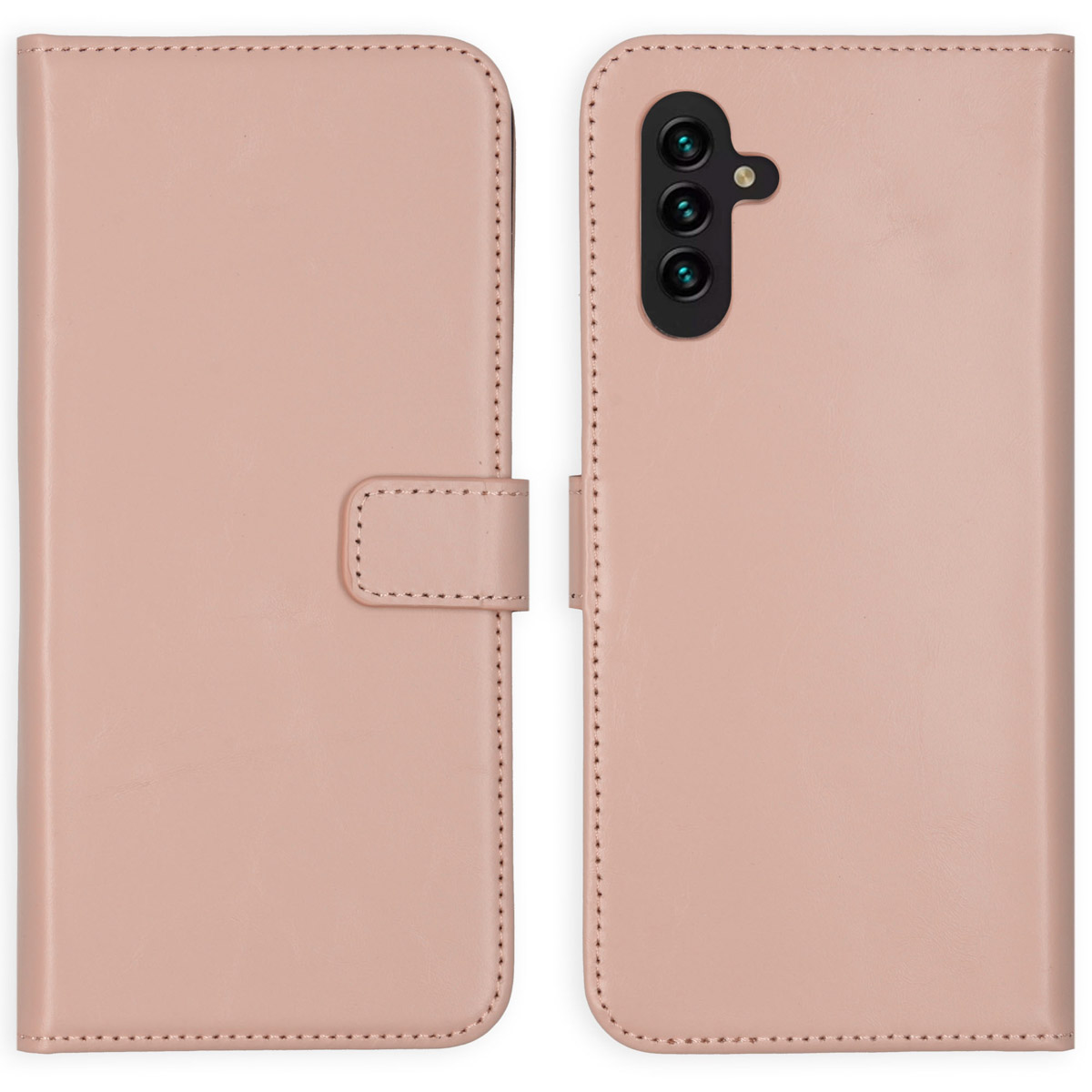 Selencia Echt Leren Bookcase voor de Samsung Galaxy A13 (5G) / A04s - Dusty Pink
