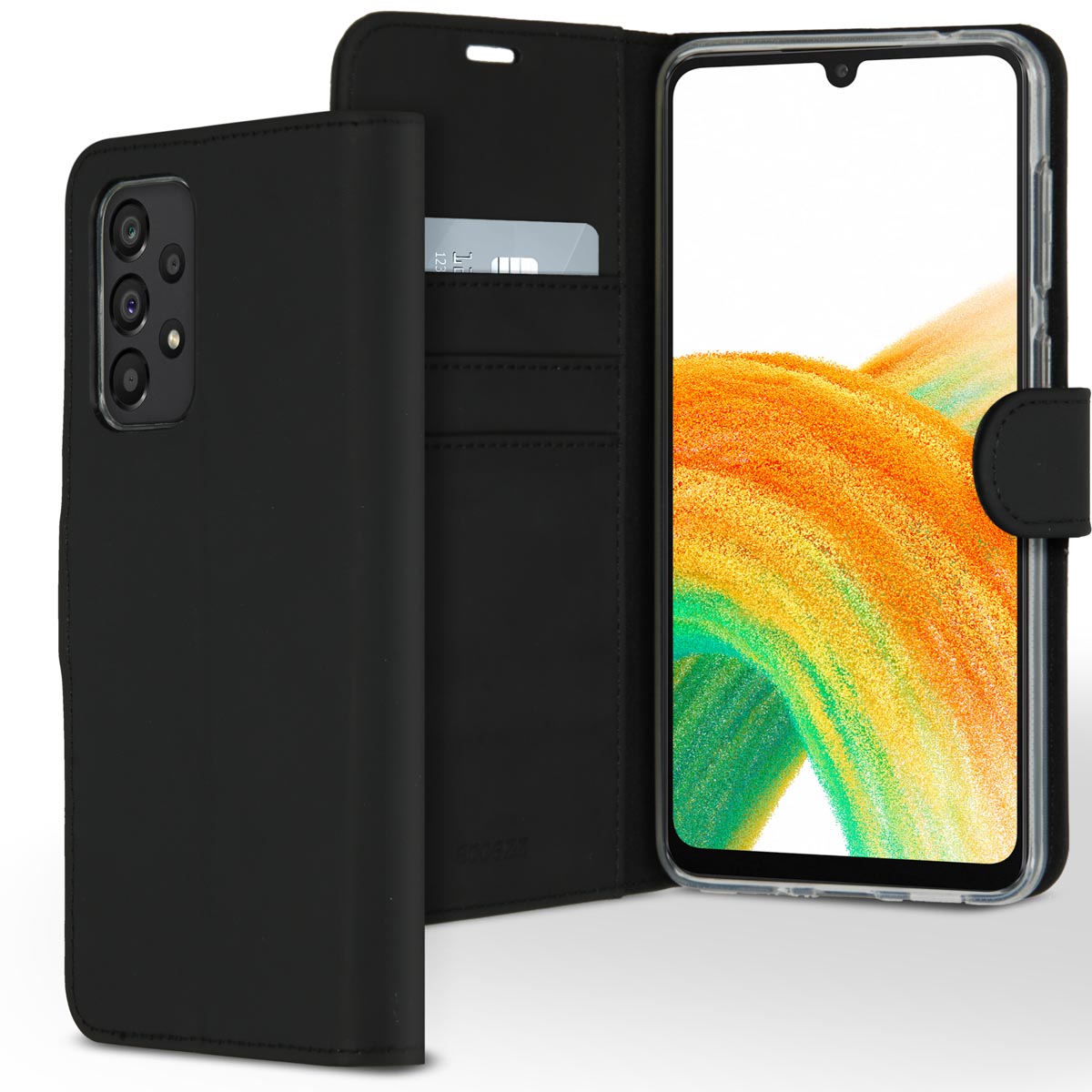 Accezz Wallet Softcase Bookcase voor de Samsung Galaxy A33 - Zwart