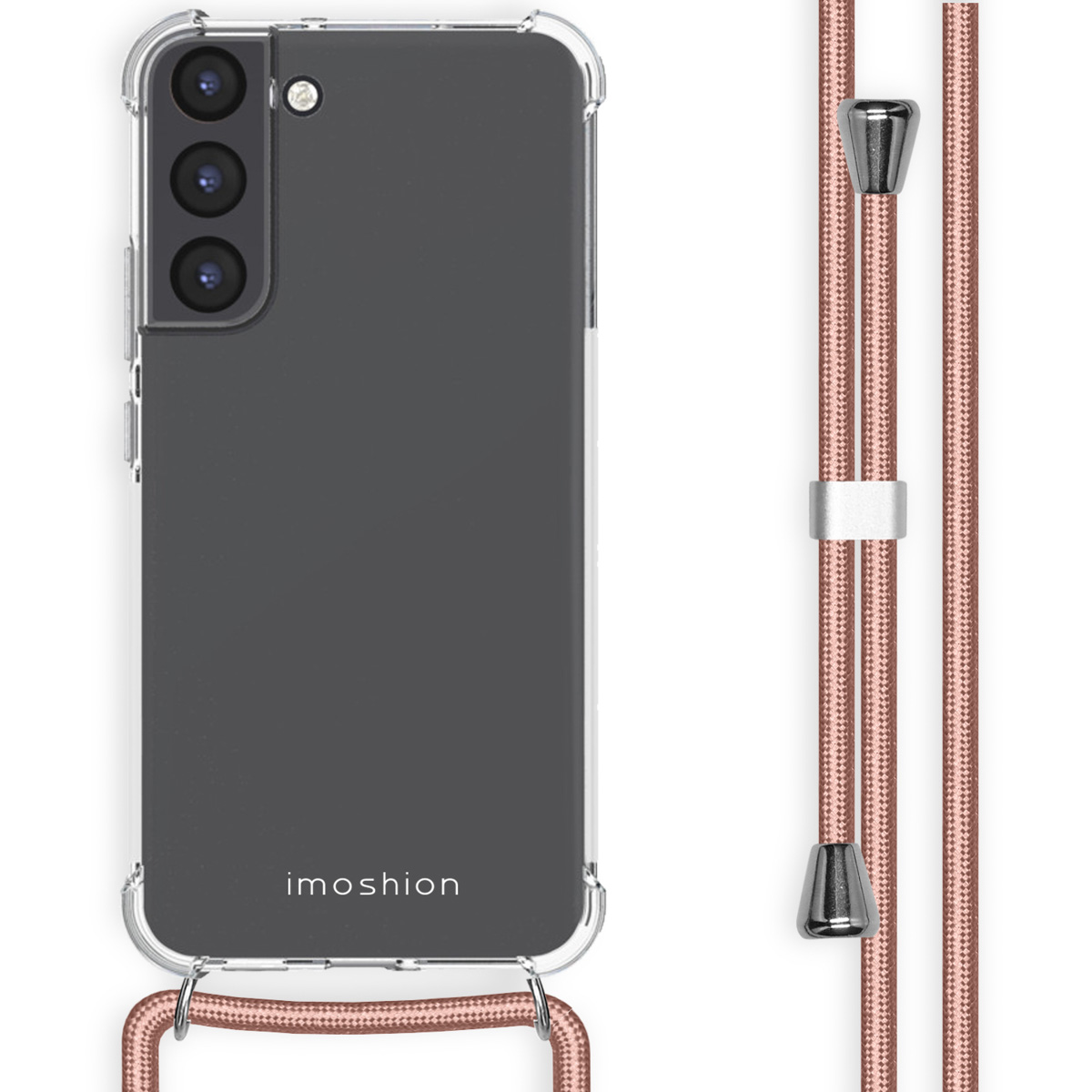 imoshion Coque arrière Transparente avec cordon Samsung Galaxy S22 Plus - Rose Doré