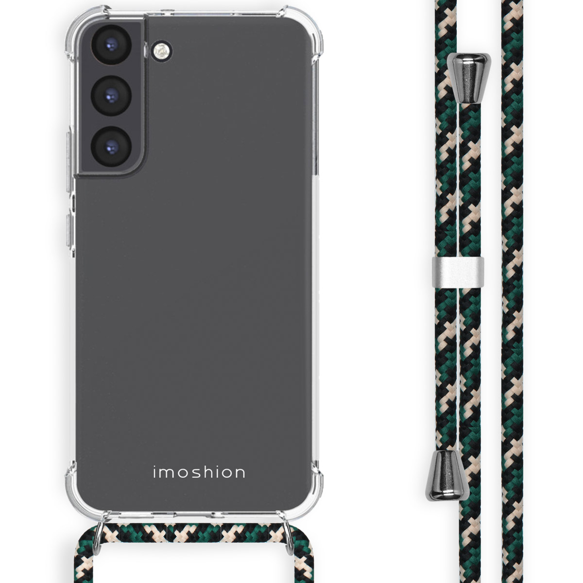 imoshion Coque arrière Transparente avec cordon Samsung Galaxy S22 Plus - Green Multi Color
