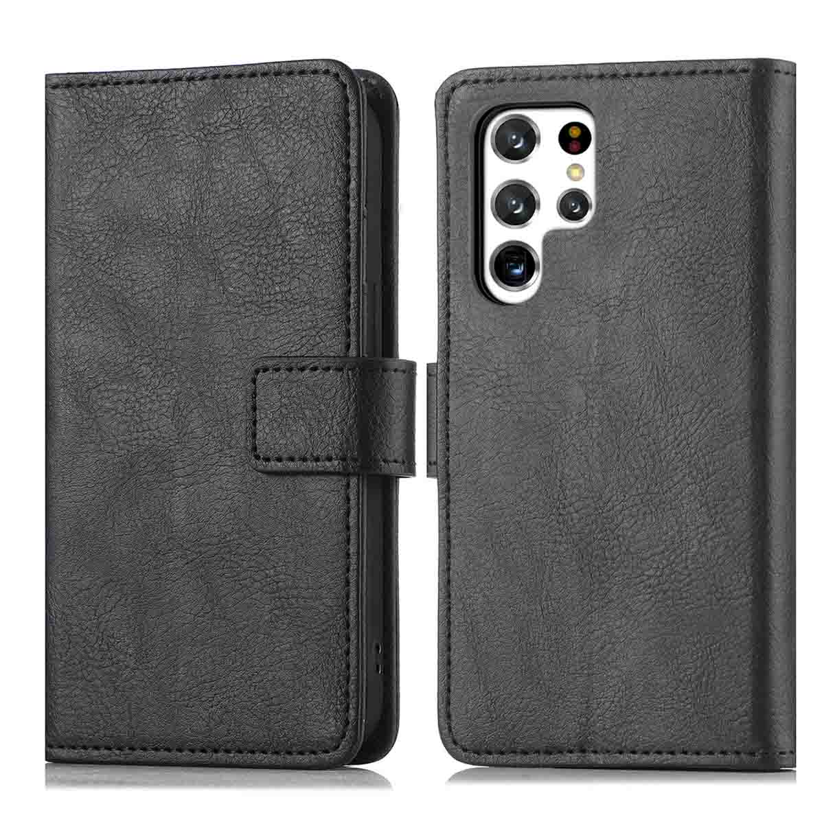 imoshion Luxe Bookcase voor de Samsung Galaxy S22 Ultra - Zwart