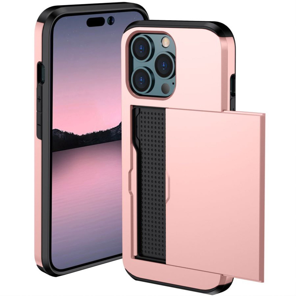 imoshion Backcover met pasjeshouder voor de Apple iPhone 14 Pro - Rosé Goud