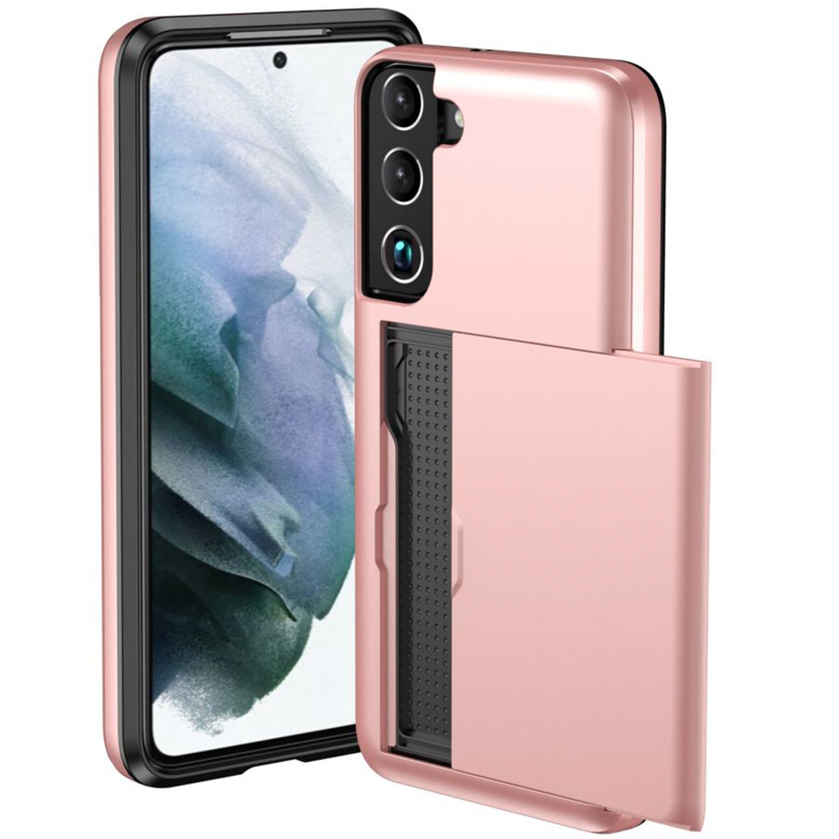 imoshion Backcover met pasjeshouder voor de Samsung Galaxy S22 - Rosé Goud