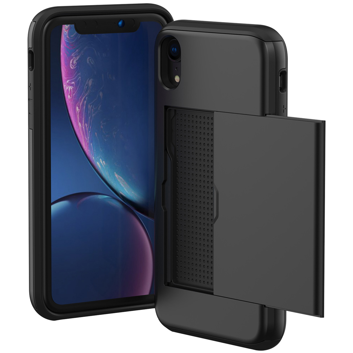 imoshion Backcover met pasjeshouder voor de Apple iPhone Xr - Zwart
