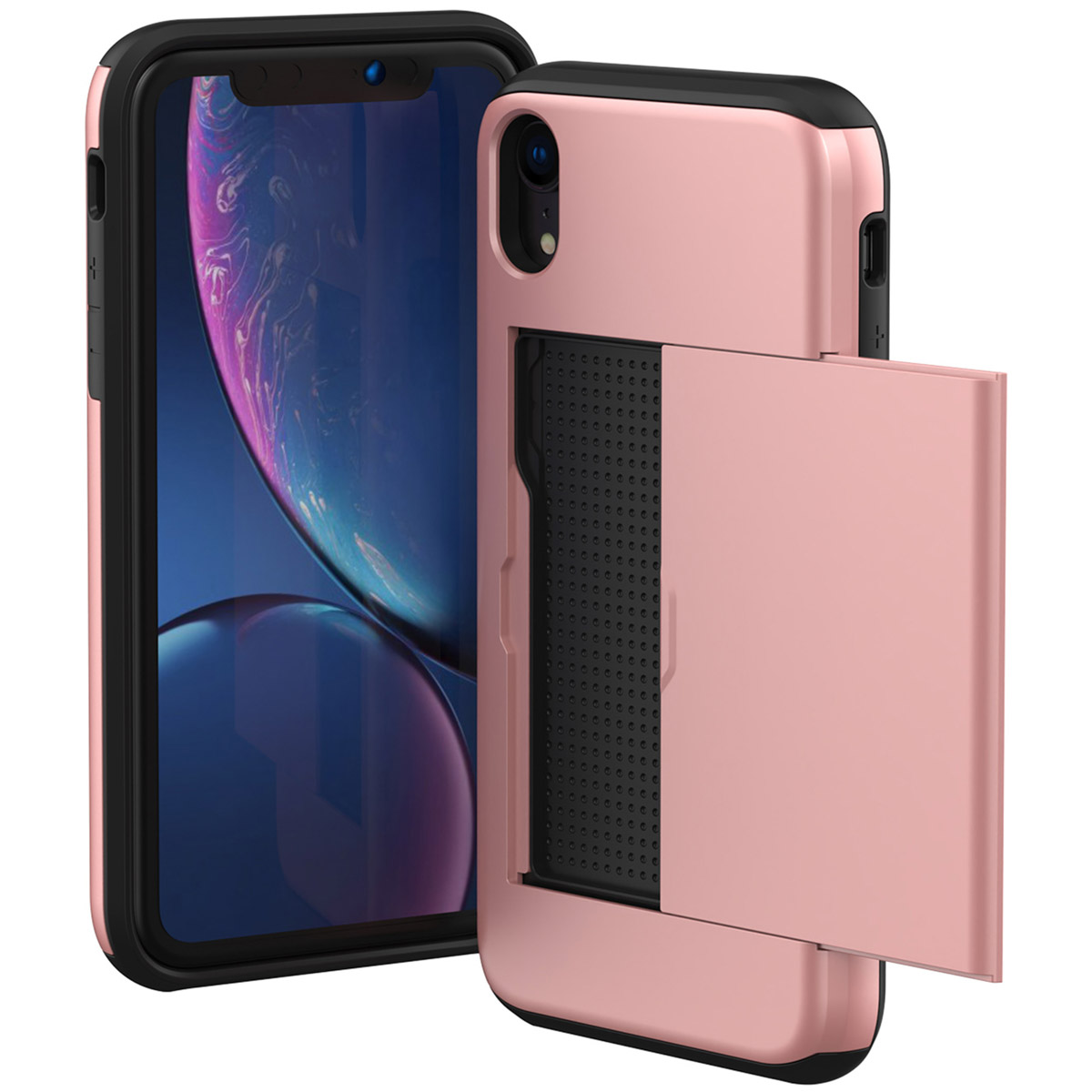 imoshion Backcover met pasjeshouder voor de Apple iPhone Xr - Rosé Goud