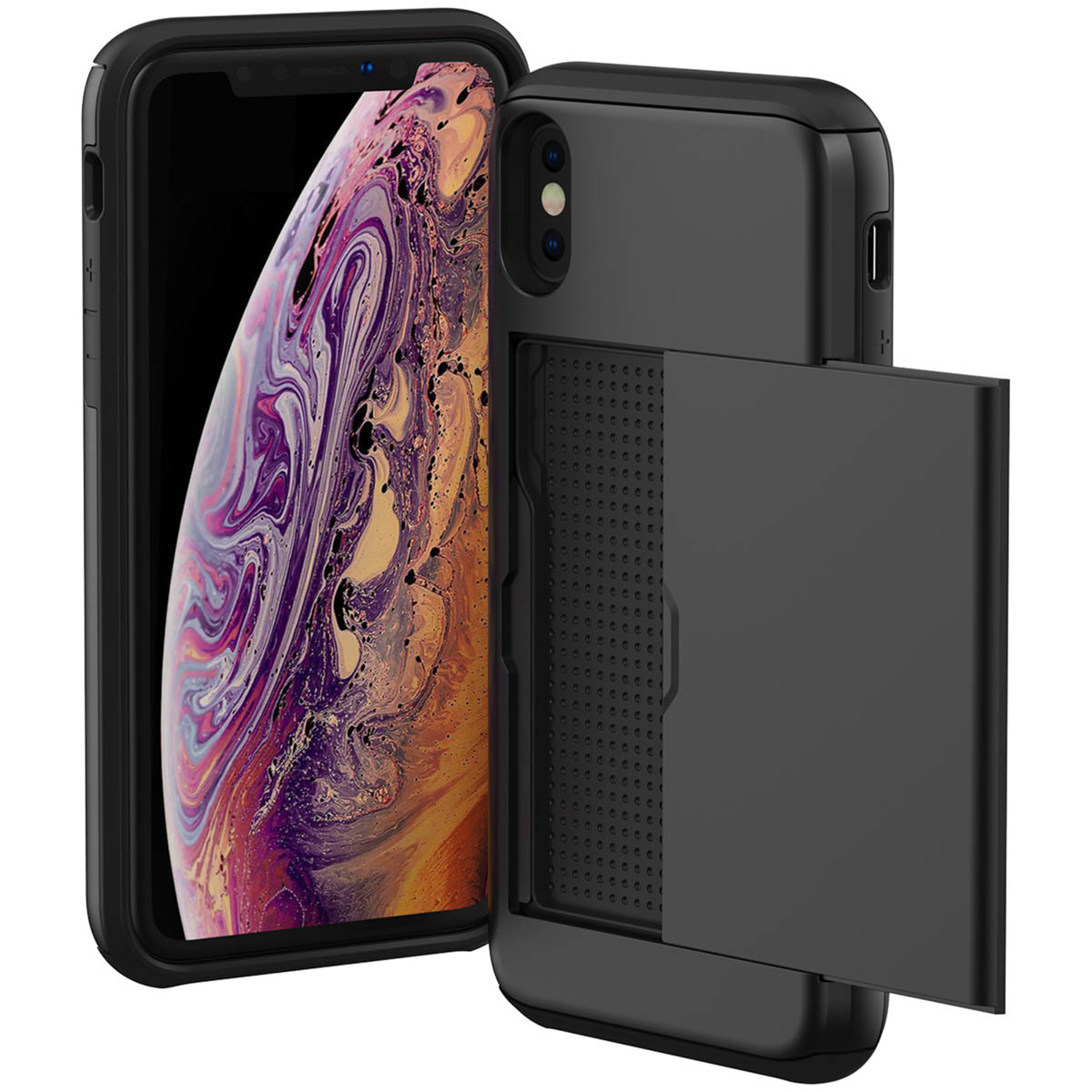 imoshion Coque arrière avec porte-cartes Apple iPhone X / Xs - Noir