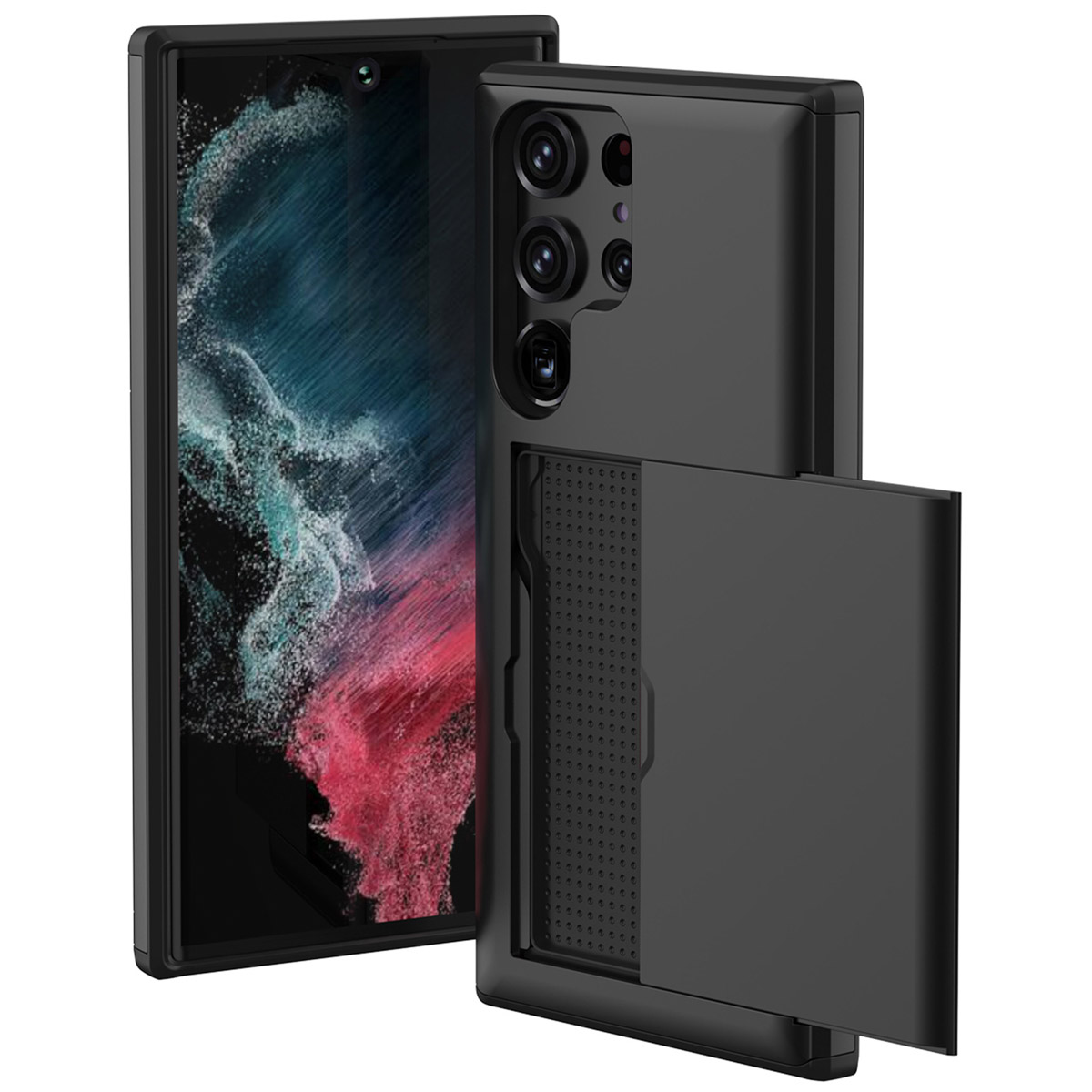 imoshion Backcover met pasjeshouder voor de Samsung Galaxy S22 Ultra - Zwart