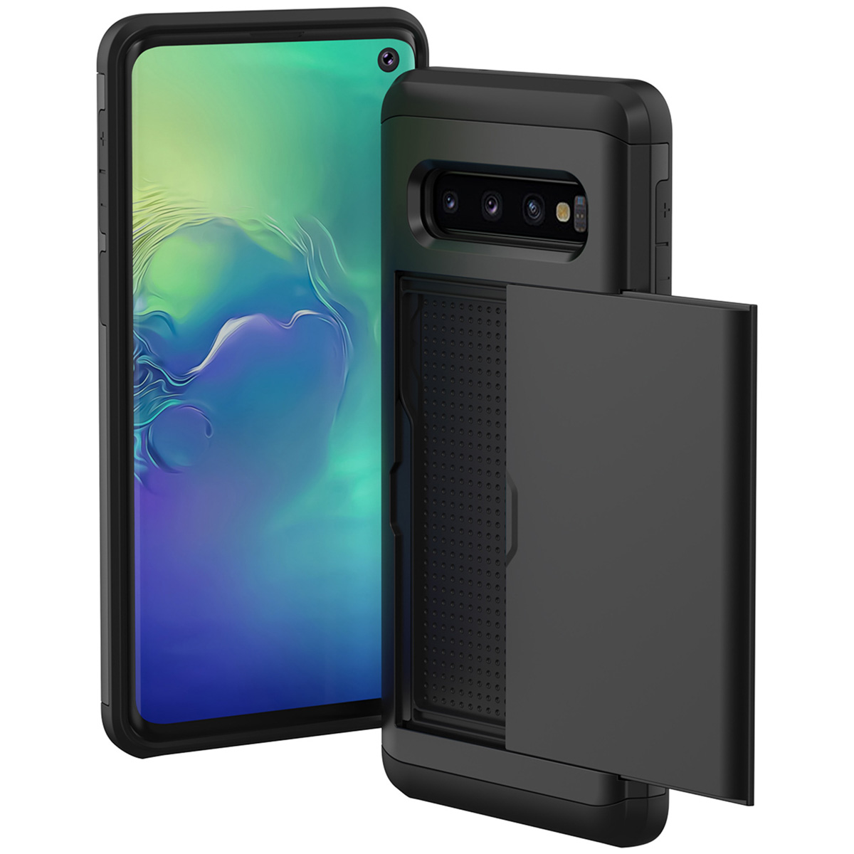imoshion Backcover met pasjeshouder voor de Samsung Galaxy S10 - Zwart
