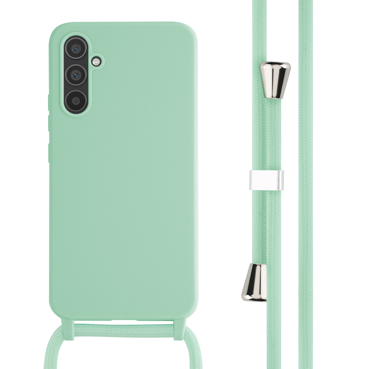 imoshion Coque en silicone avec cordon Samsung Galaxy A34 (5G) - Vert menthe