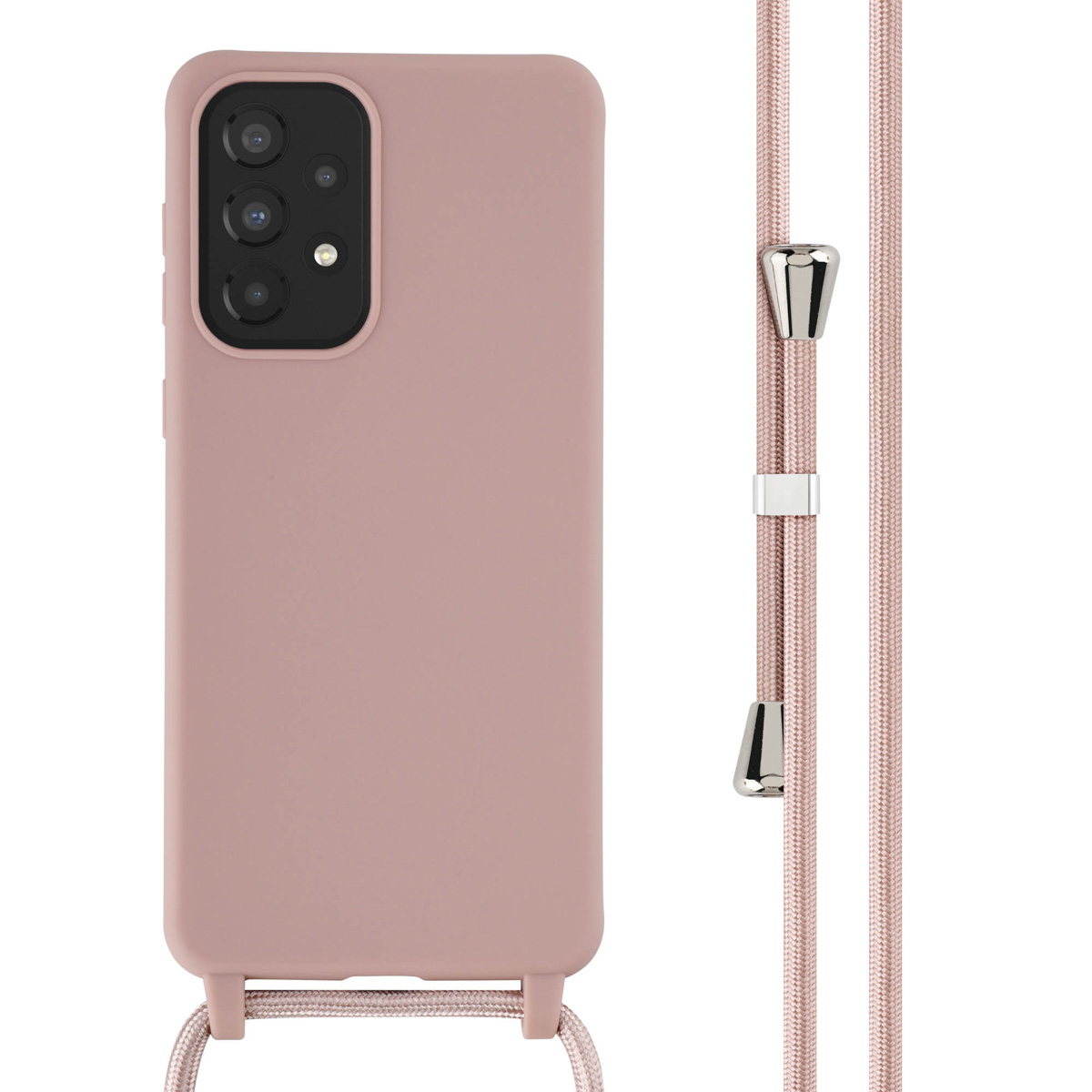 imoshion Siliconen hoesje met koord voor de Samsung Galaxy A33 - Sand Pink