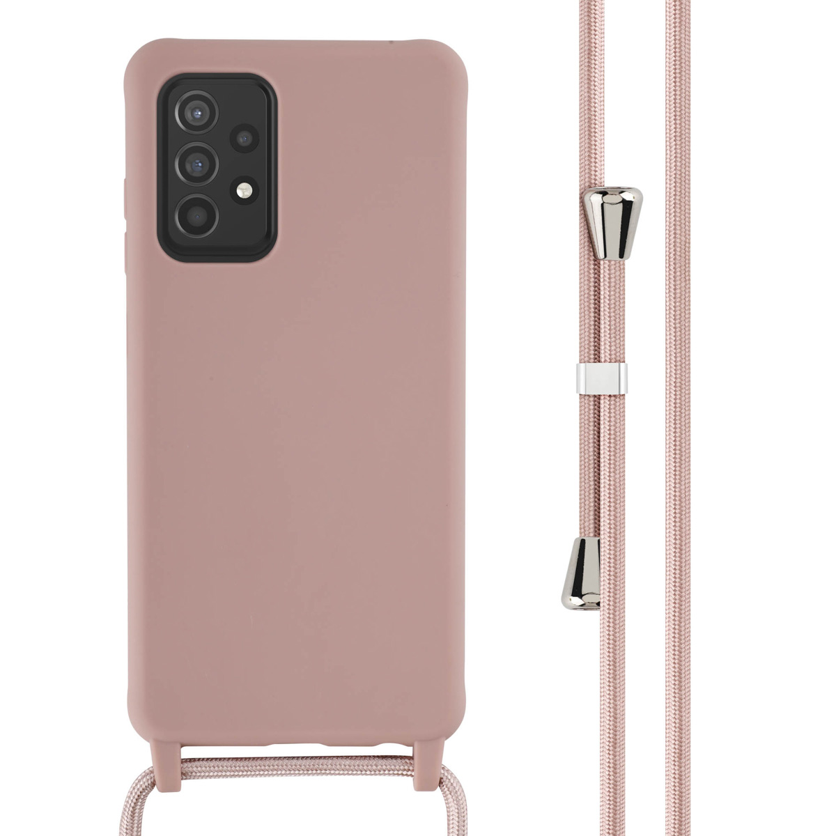 imoshion Coque en silicone avec cordon Samsung Galaxy A52(s) (5G/4G) - Sand Pink