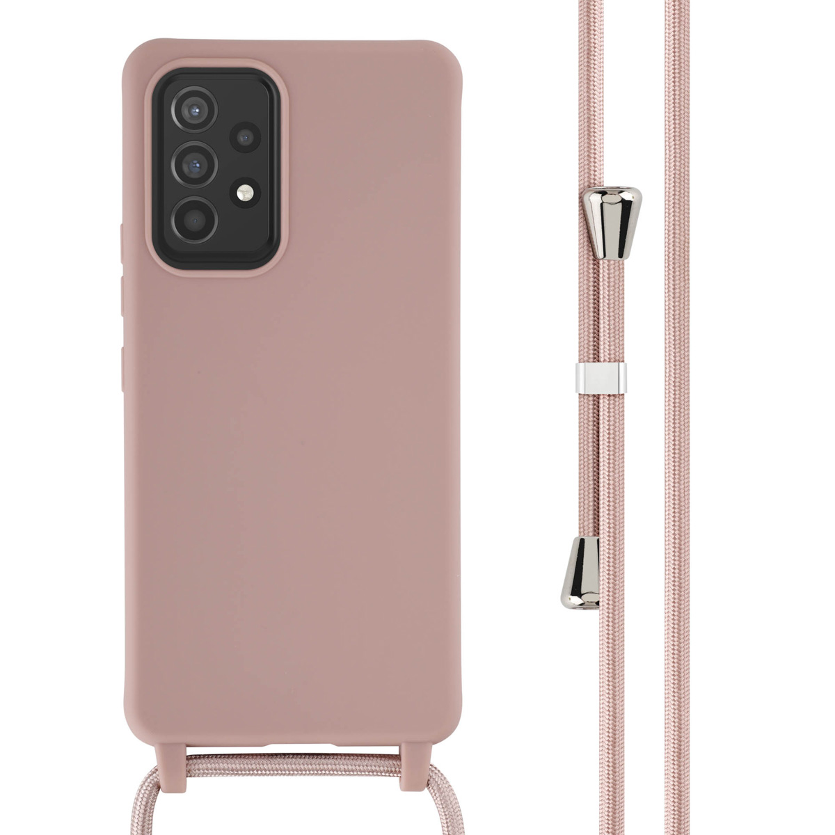 imoshion Siliconen hoesje met koord voor de Samsung Galaxy A53 - Sand Pink