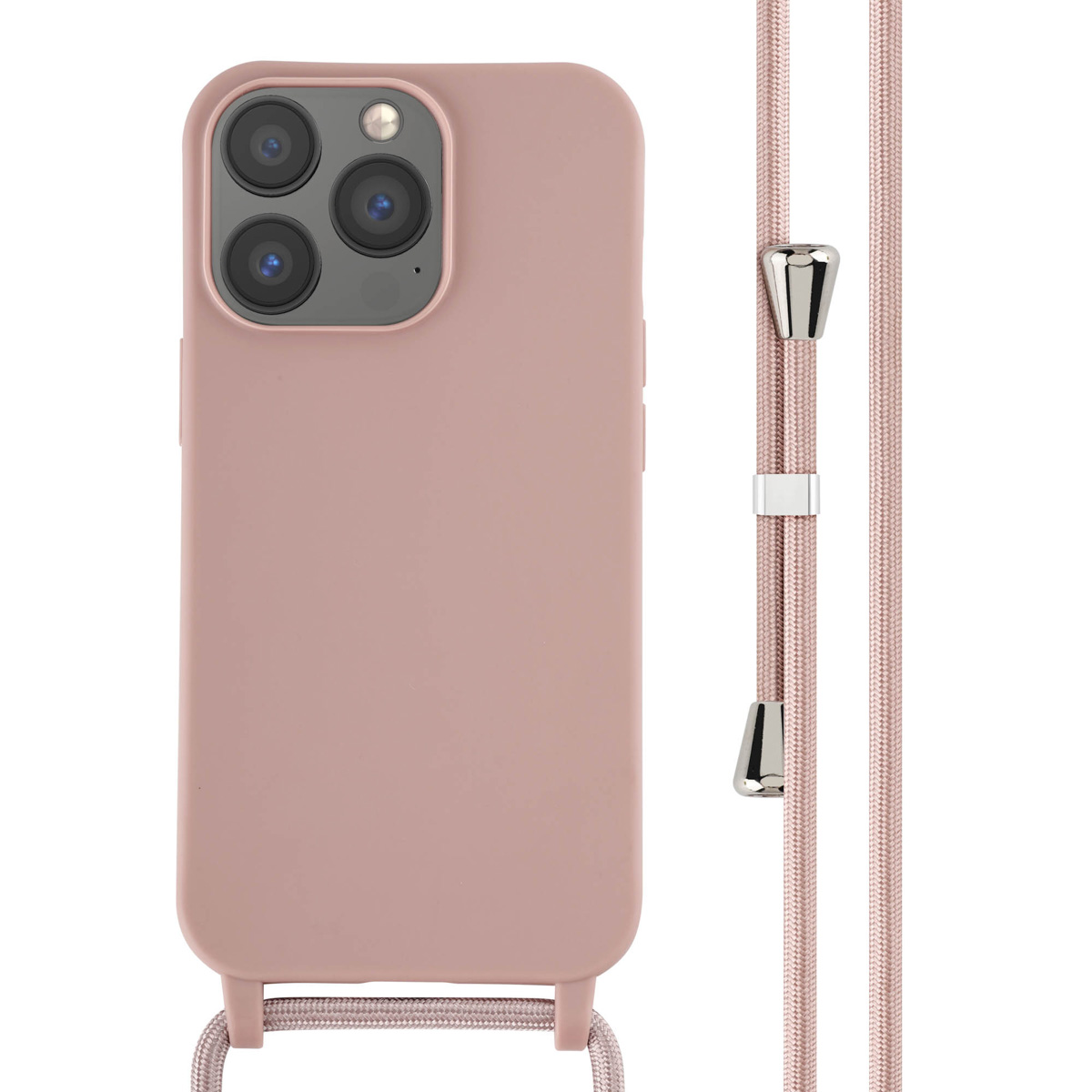 imoshion Coque en silicone avec cordon Apple iPhone 13 Pro - Sand Pink