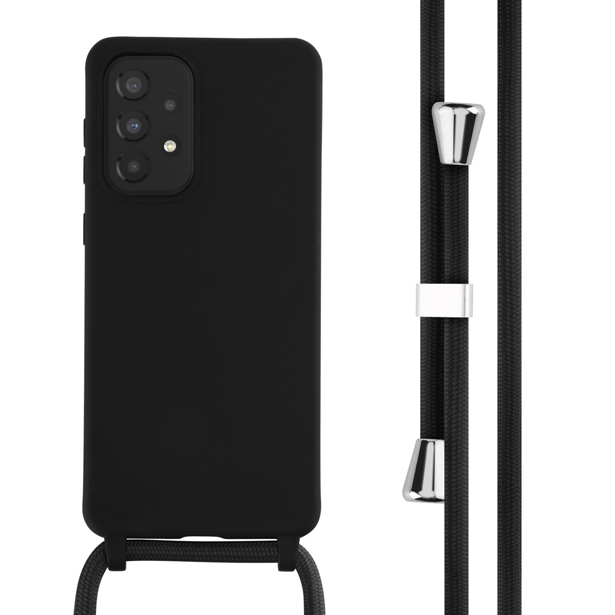 imoshion Coque en silicone avec cordon Samsung Galaxy A33 - Noir