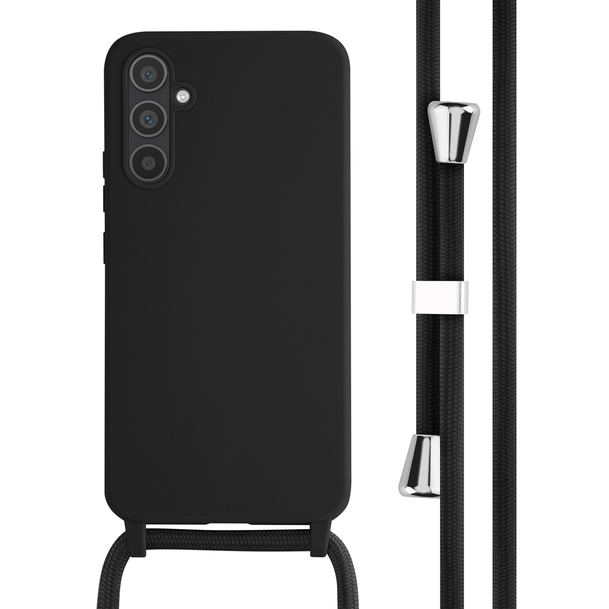 imoshion Coque en silicone avec cordon Samsung Galaxy A34 (5G) - Noir