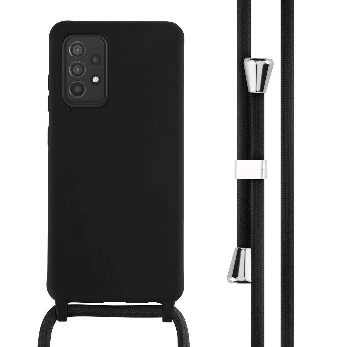 imoshion Coque en silicone avec cordon Samsung Galaxy A52(s) (5G/4G) - Noir