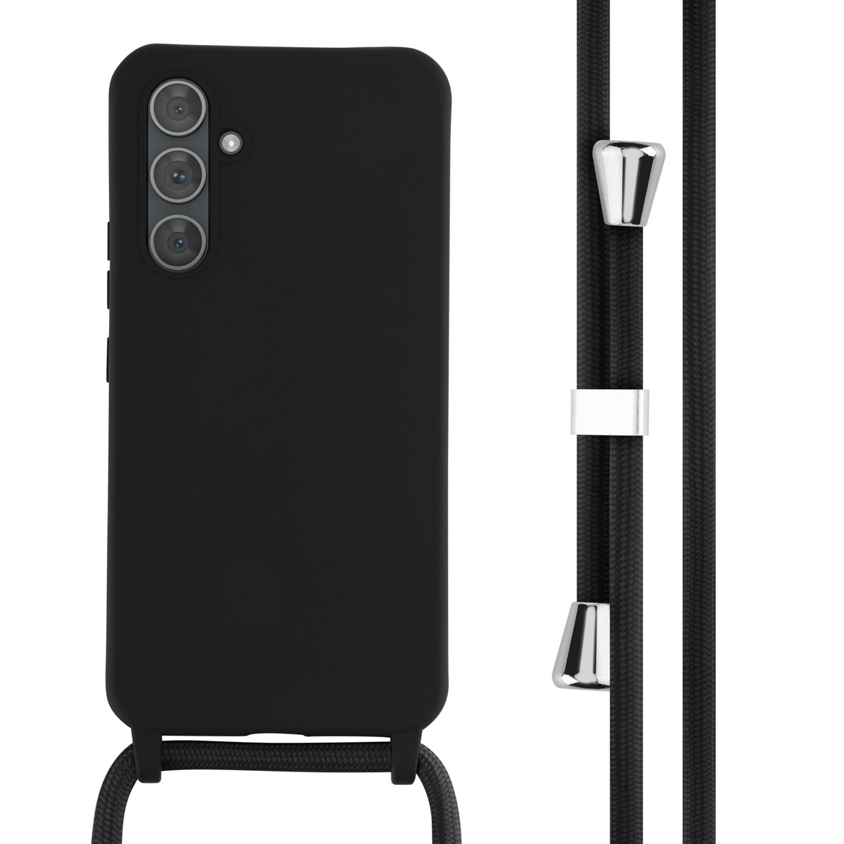imoshion Coque en silicone avec cordon Samsung Galaxy A54 (5G) - Noir