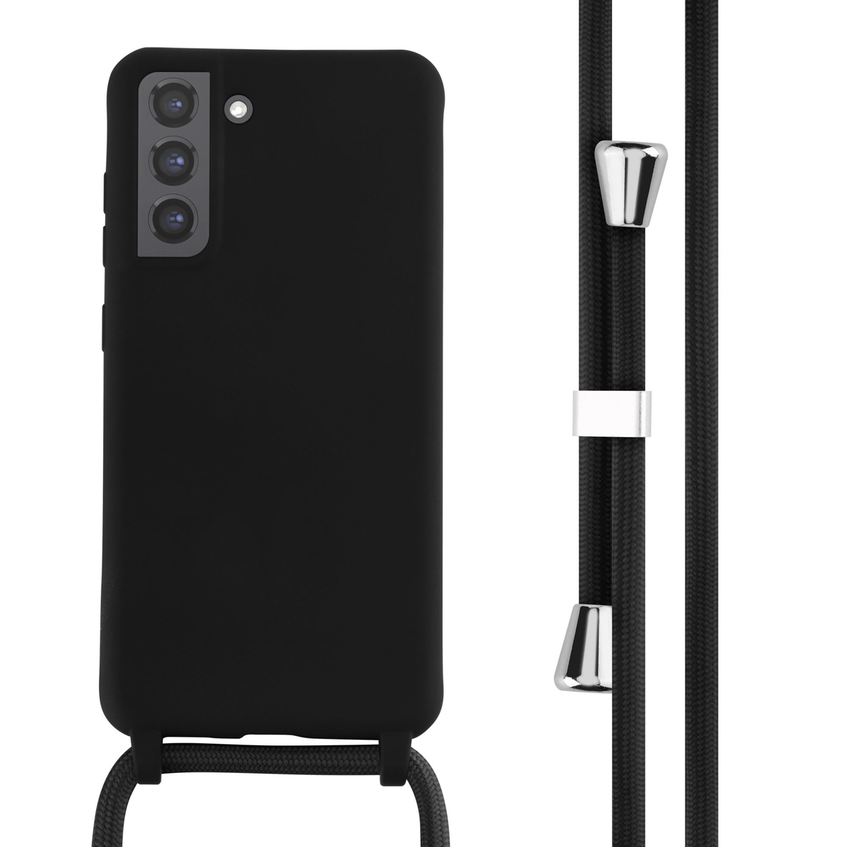 imoshion Siliconen hoesje met koord voor de Samsung Galaxy S21 FE - Zwart