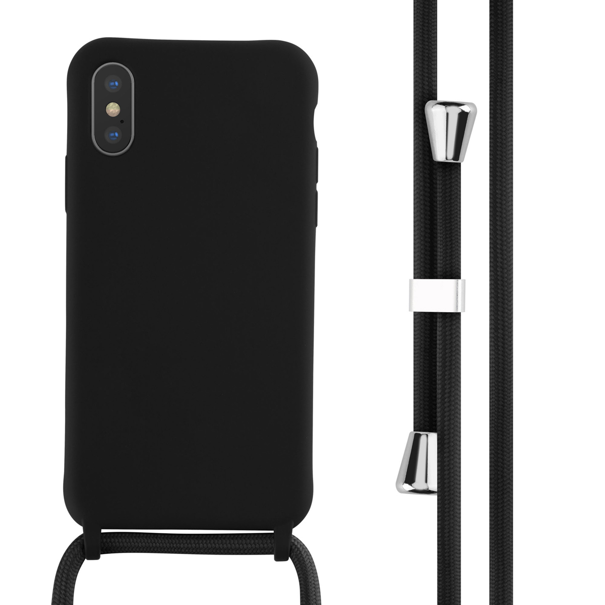 imoshion Coque en silicone avec cordon Apple iPhone X / Xs - Noir