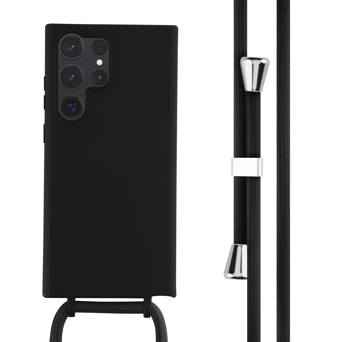 imoshion Coque en silicone avec cordon Samsung Galaxy S23 Ultra - Noir