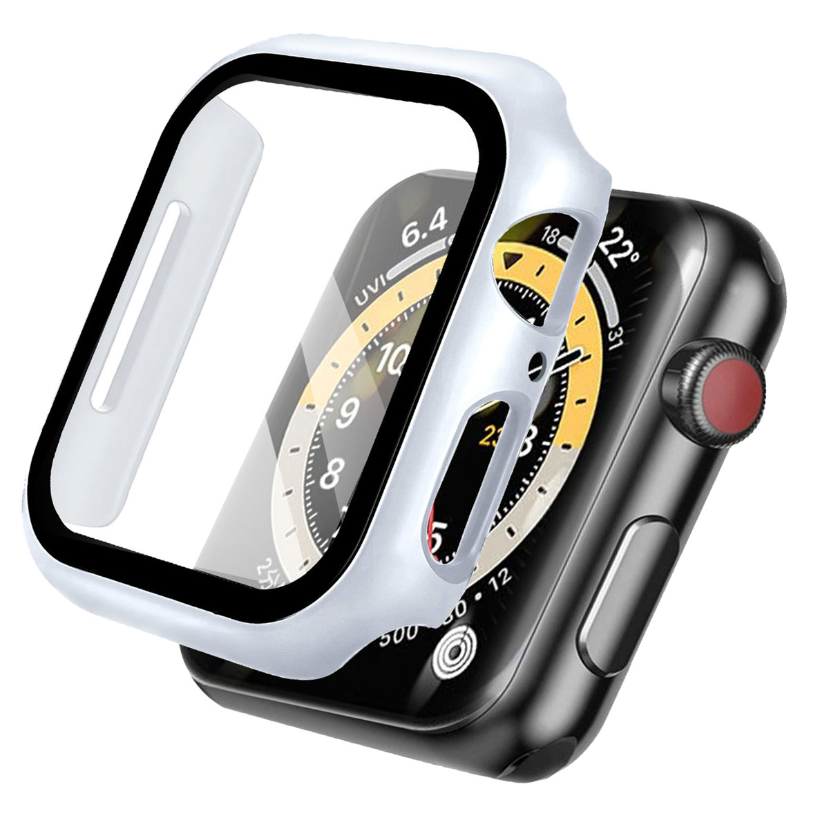 imoshion Full Cover Hardcase voor de Apple Watch 7 / 8 / 9 - 45 mm - Zilver