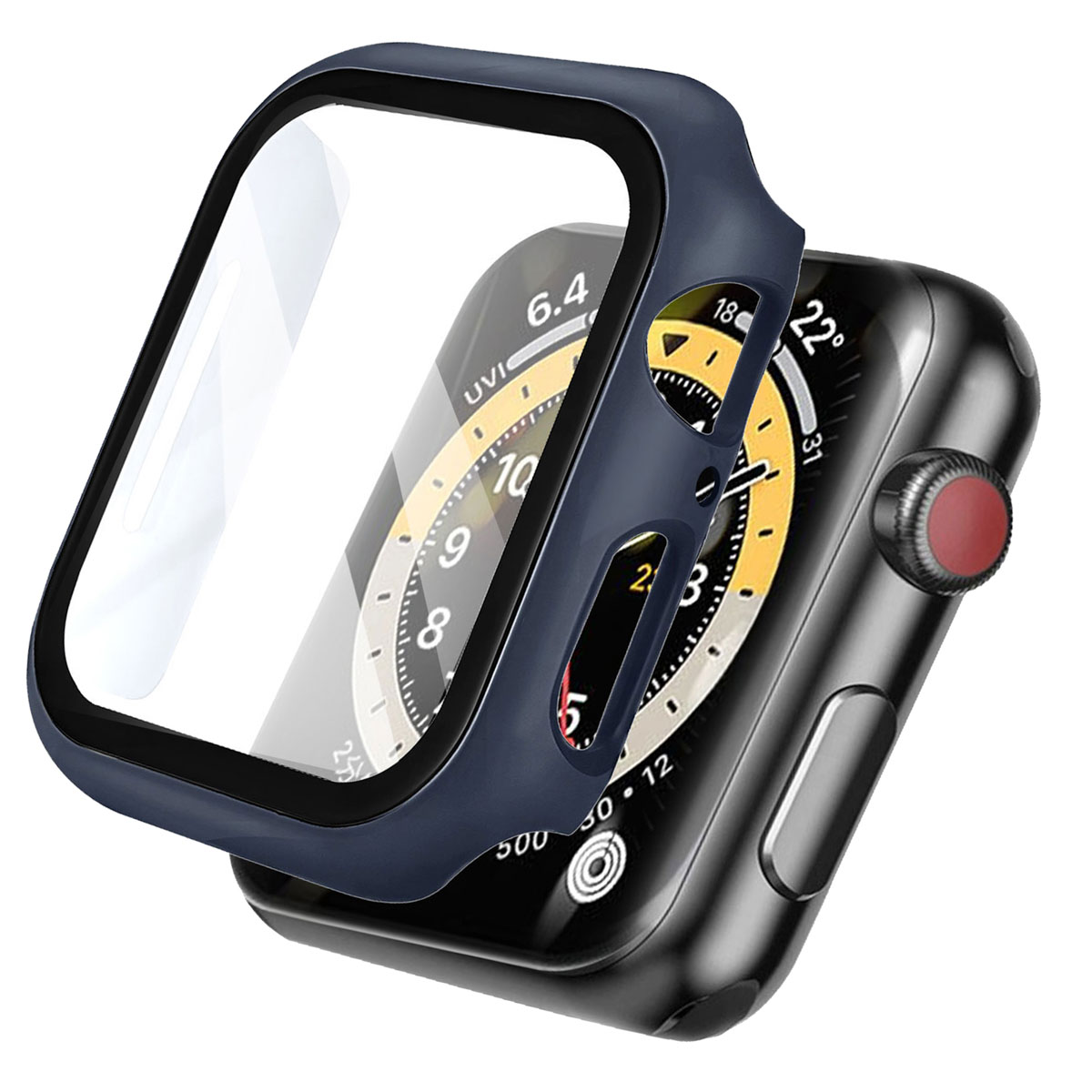 imoshion Full Cover Hardcase voor de Apple Watch 7 / 8 / 9 - 45 mm - Donkerblauw