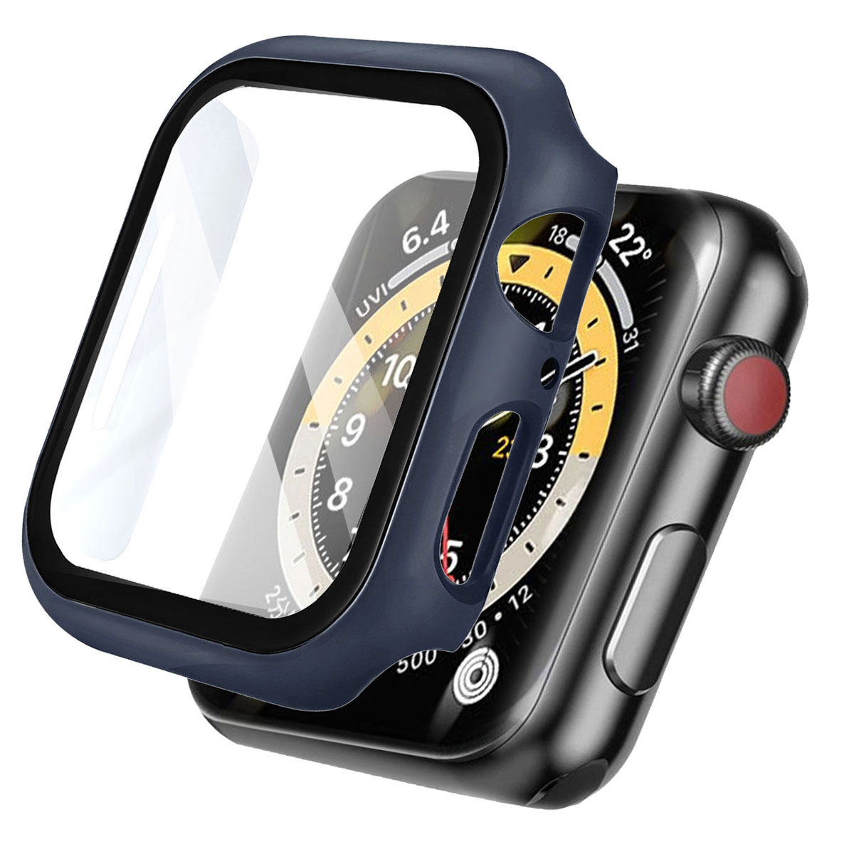 imoshion Full Cover Hardcase voor de Apple Watch 7 / 8 / 9 - 41 mm - Donkerblauw