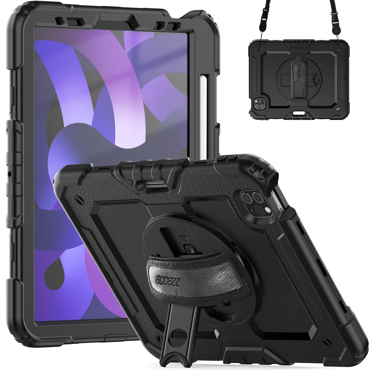 Accezz Coque arrière Defender XT Apple iPad Air 5 (2022) / Air 4 (2020) - Noir