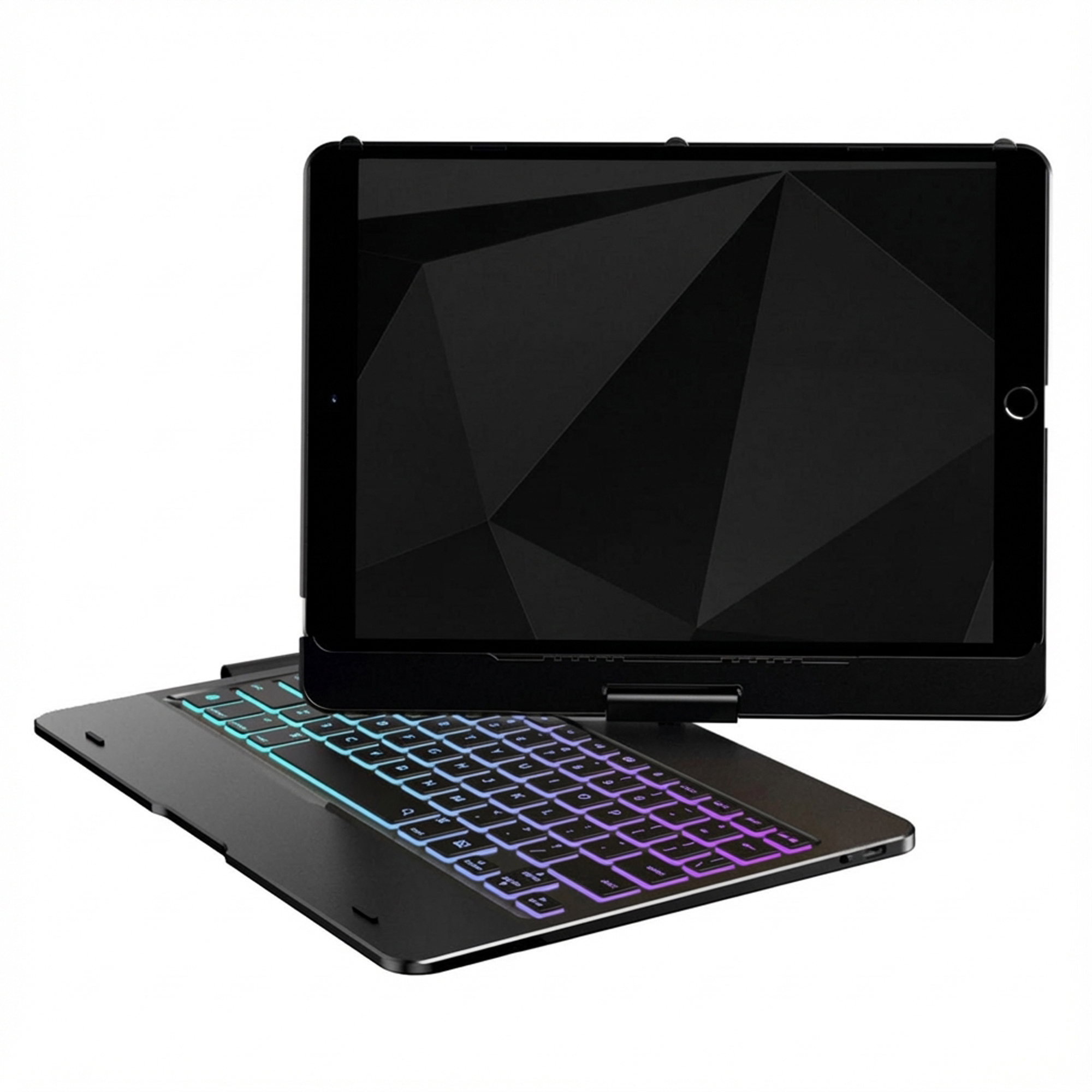 Accezz Bookcase clavier 360 Slim QWERTY Apple iPad 9 (2021) 10.2 pouces / iPad 8 (2020) 10.2 pouces / iPad 7 (2019) 10.2 pouces - QWERTY / NL - Noir