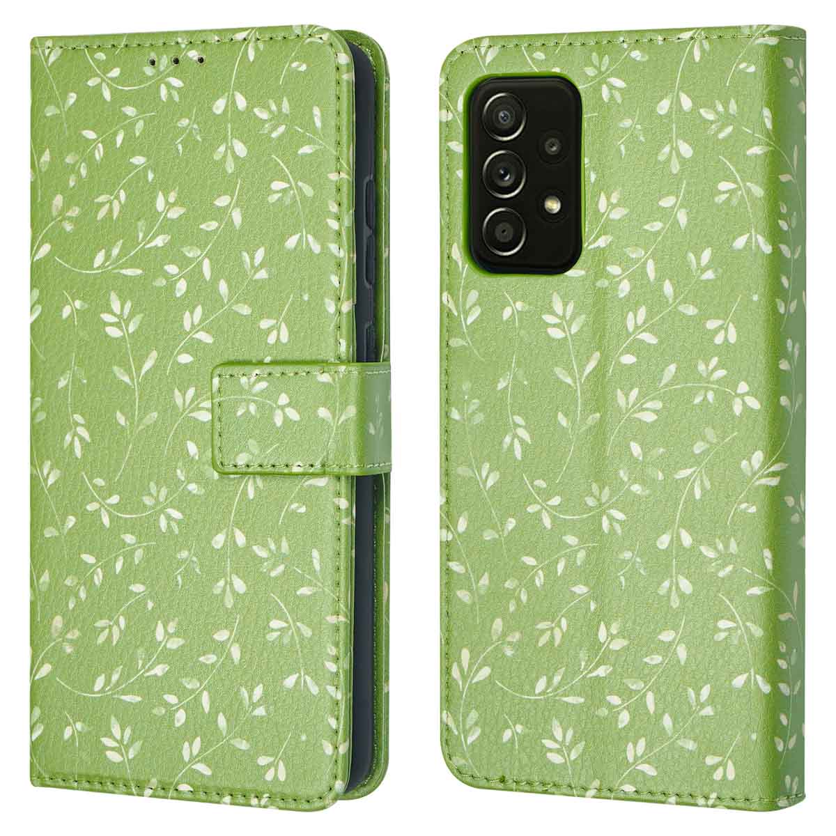 imoshion Design Bookcase voor de Samsung Galaxy A52(s) (5G/4G) - Green Flowers