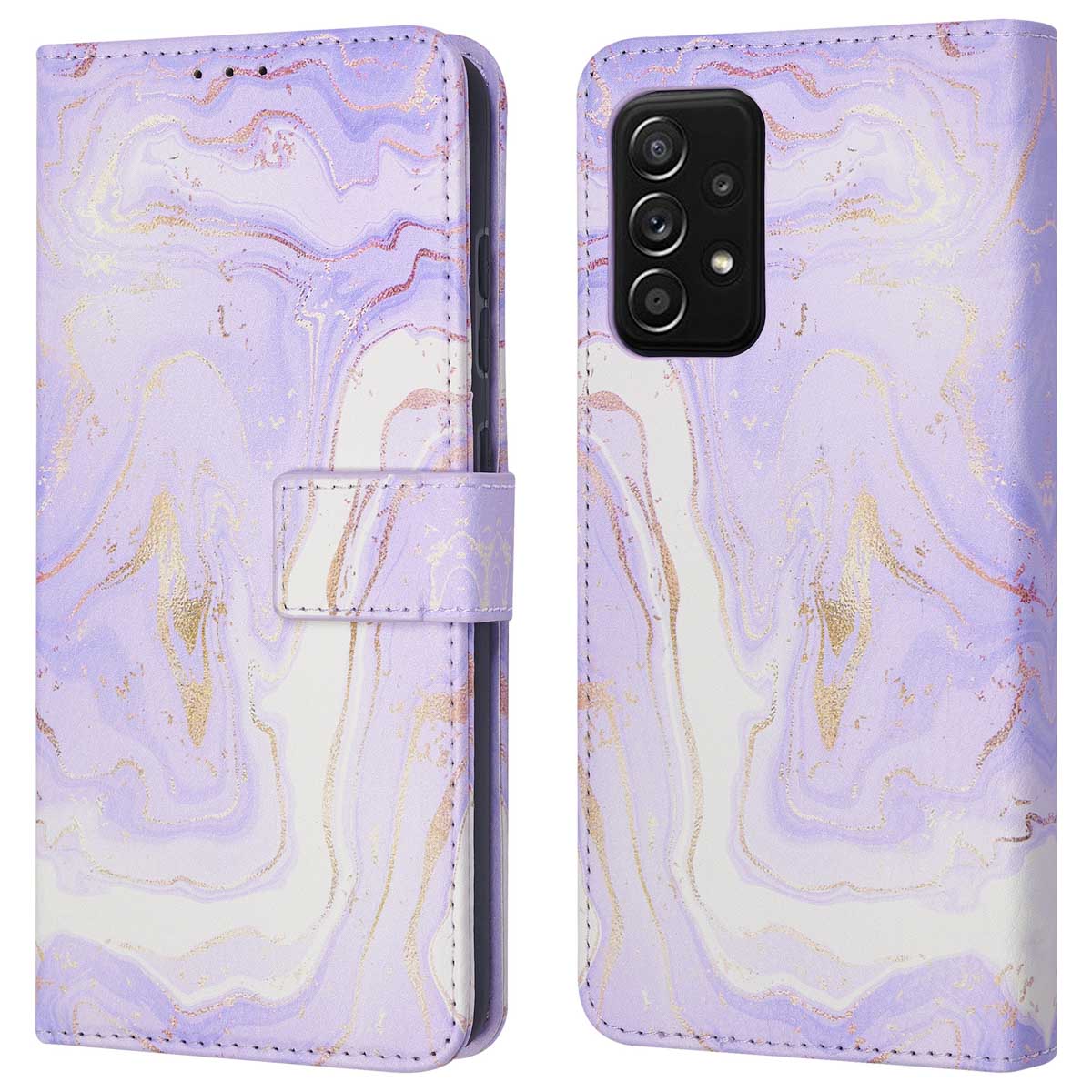 imoshion Design Bookcase voor de Samsung Galaxy A52(s) (5G/4G) - Purple Marble