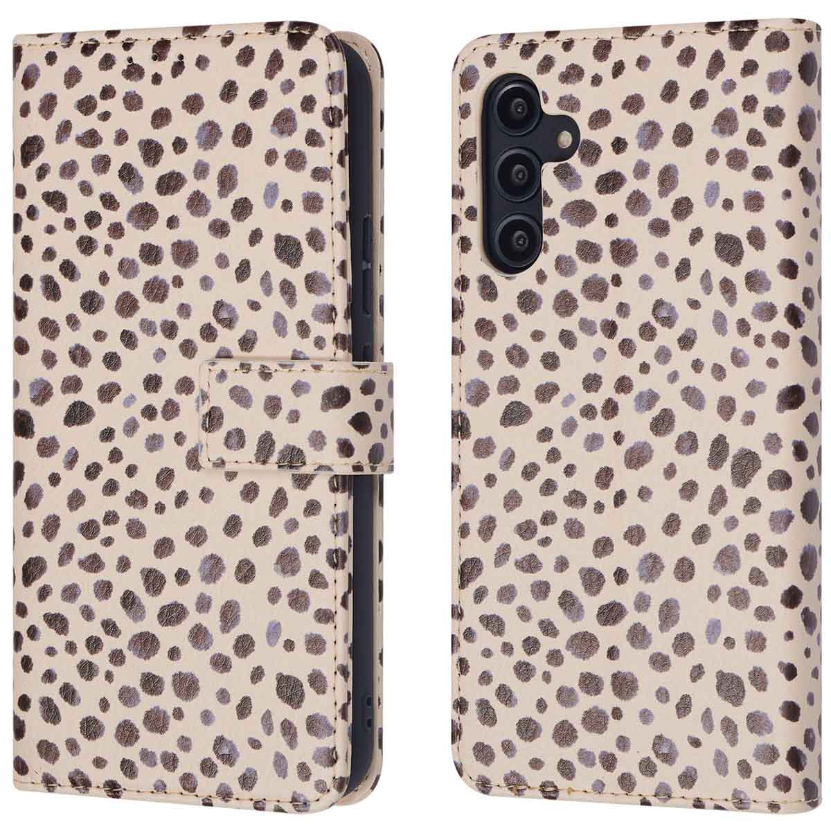 imoshion Design Bookcase voor de Samsung Galaxy A14 (5G/4G) - Black And White Dots